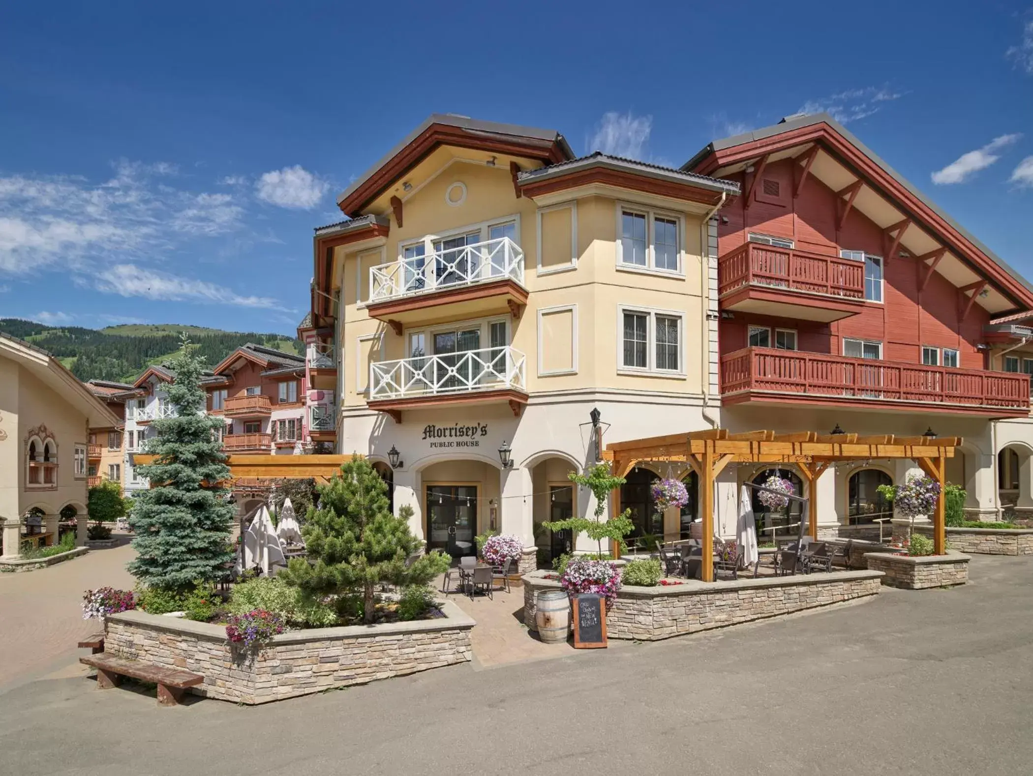 Patio, Property Building in Sun Peaks Grand Hotel & Conference Centre