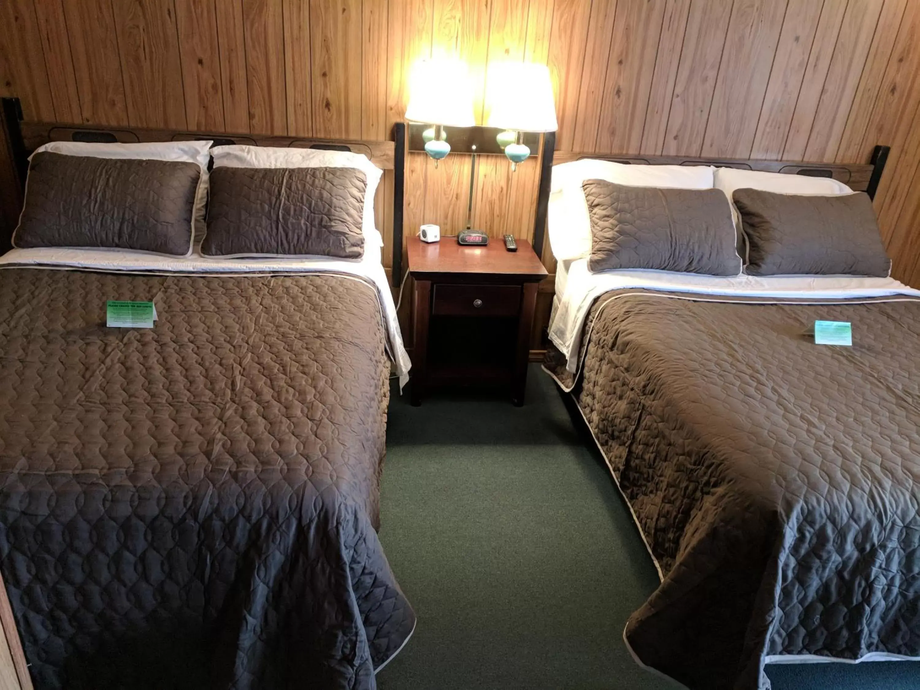 Bed in Lakeview Motel