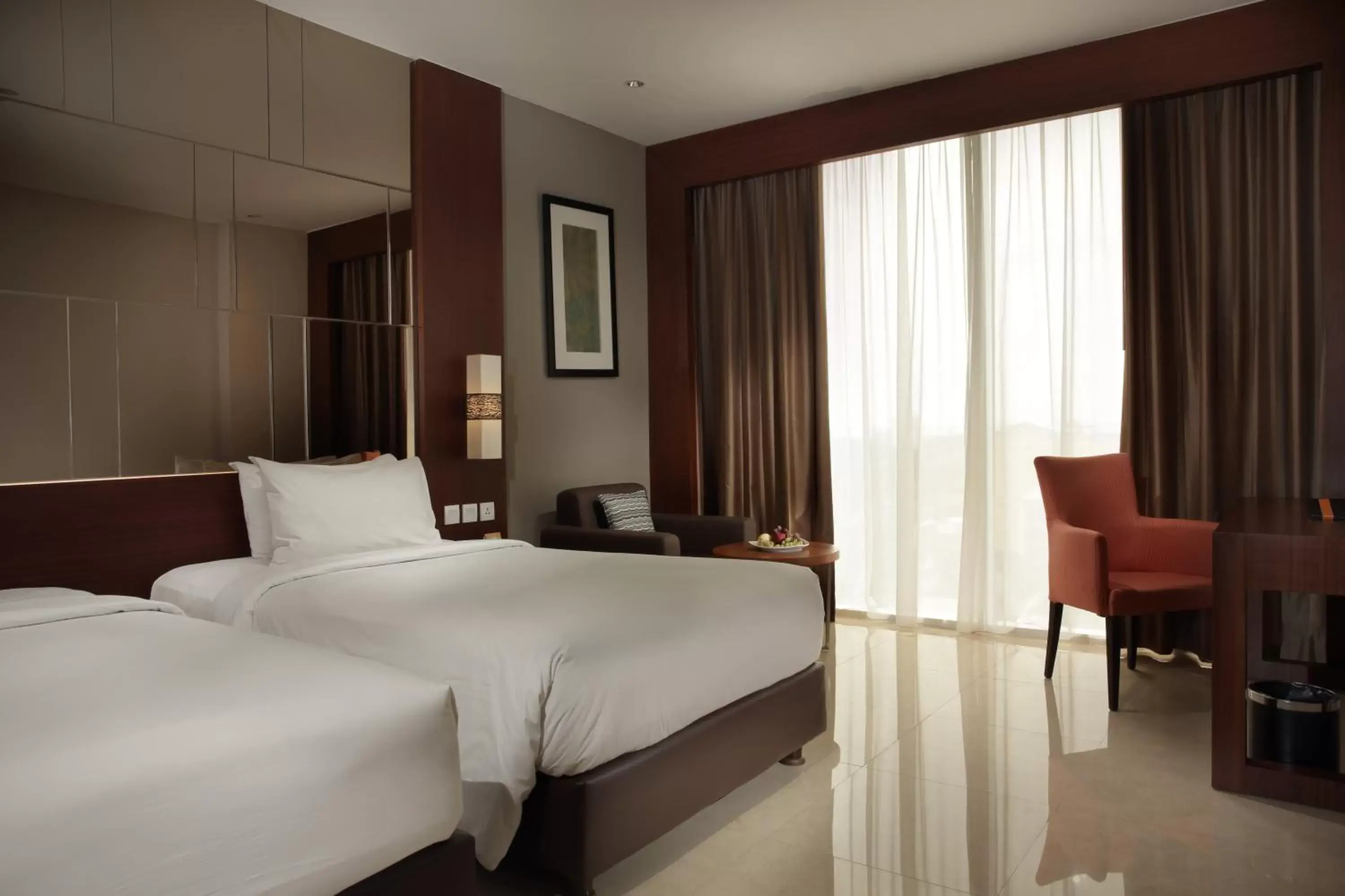 Bedroom, Bed in The Luxton Cirebon Hotel and Convention Bedroom, Bed in The Luxton Cirebon Hotel and Convention