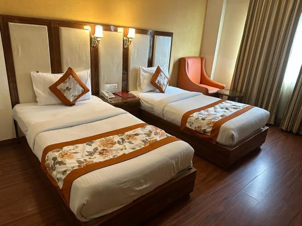 Bedroom, Bed in Hotel Ramhan Palace