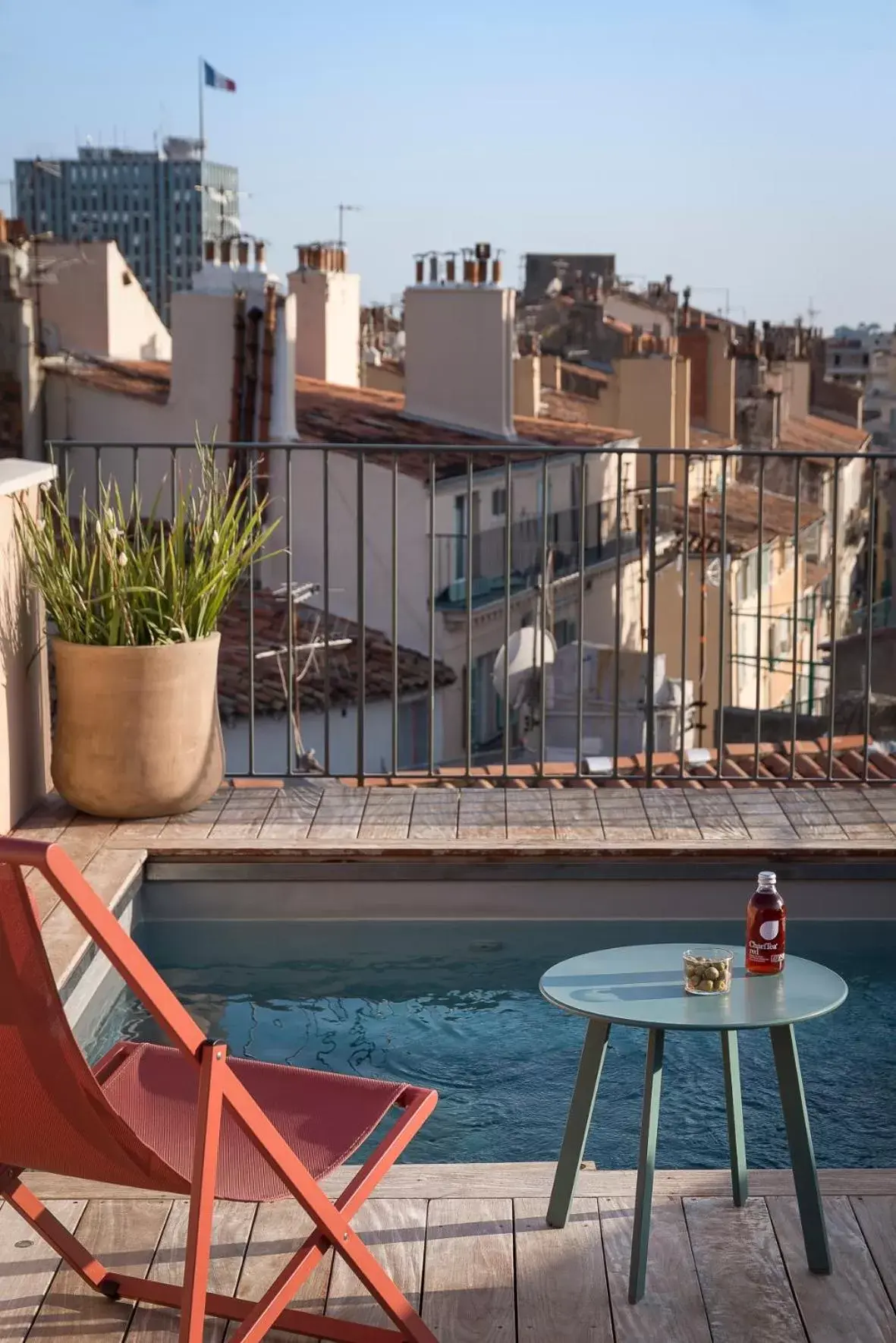 Balcony/Terrace, Swimming Pool in Grand Hôtel Dauphiné, Boutique Hôtel & Suites