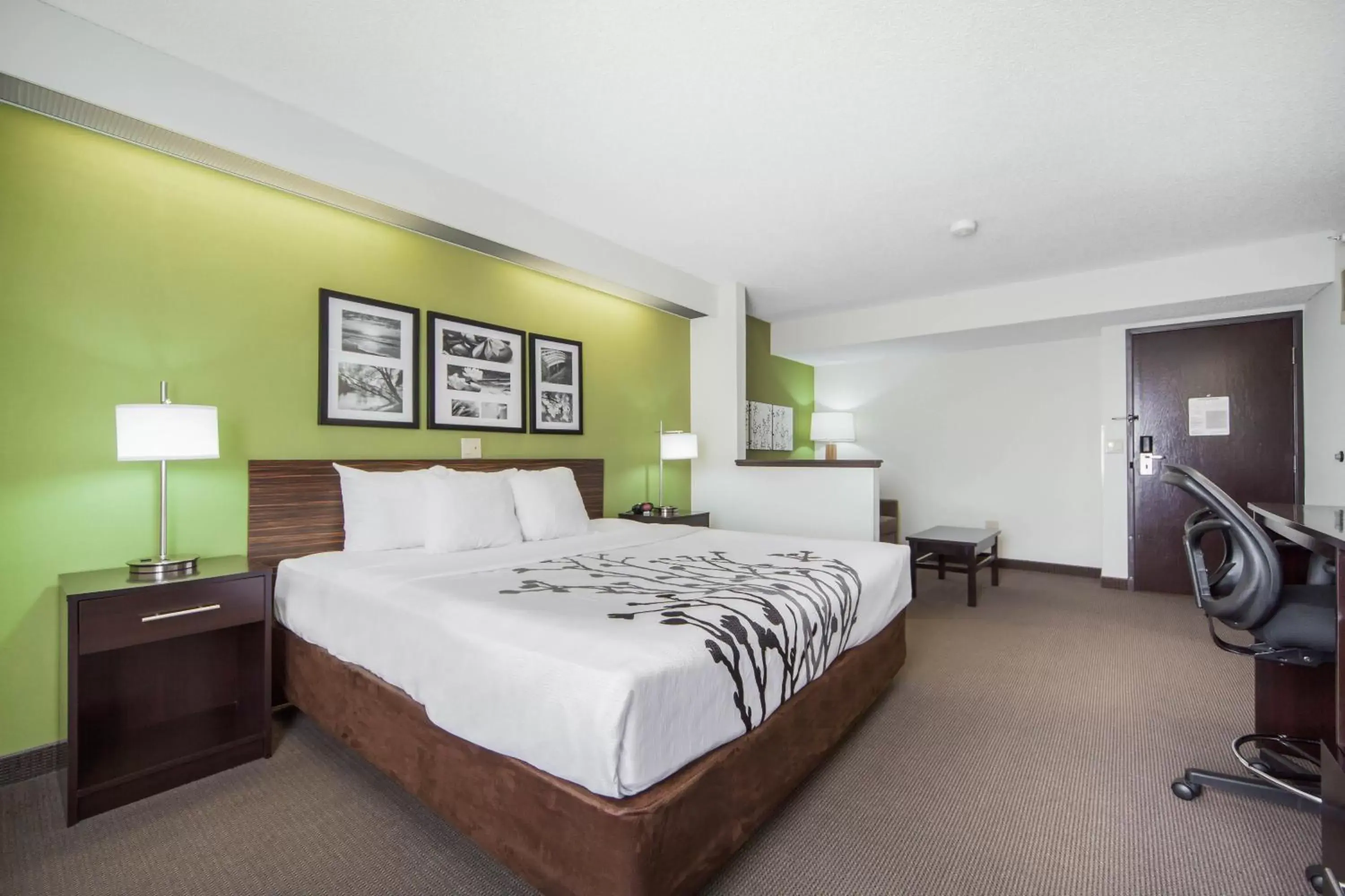Bed in Sleep Inn & Suites Columbus