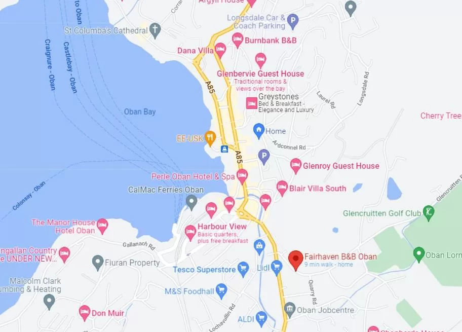 Location in Fairhaven, Oban Town Centre