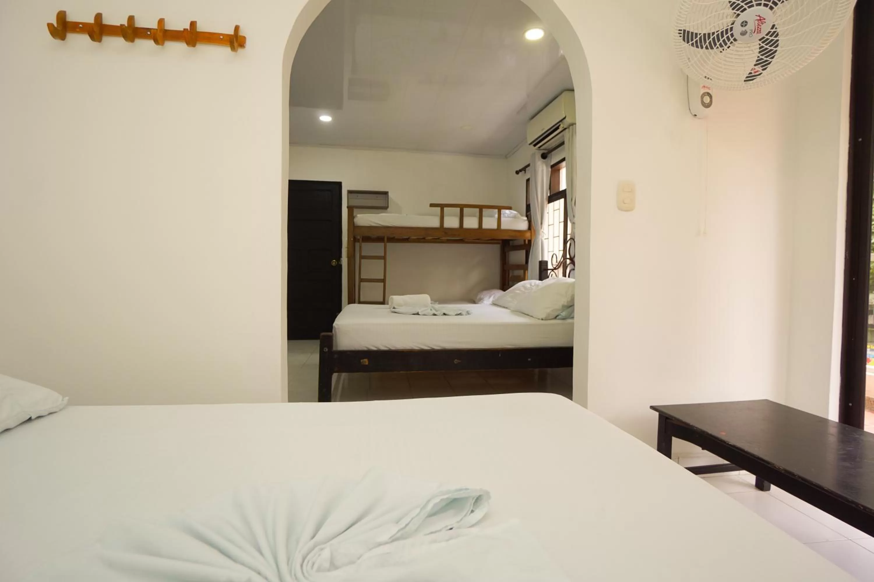 Bed in Hostal Paraiso Tayrona