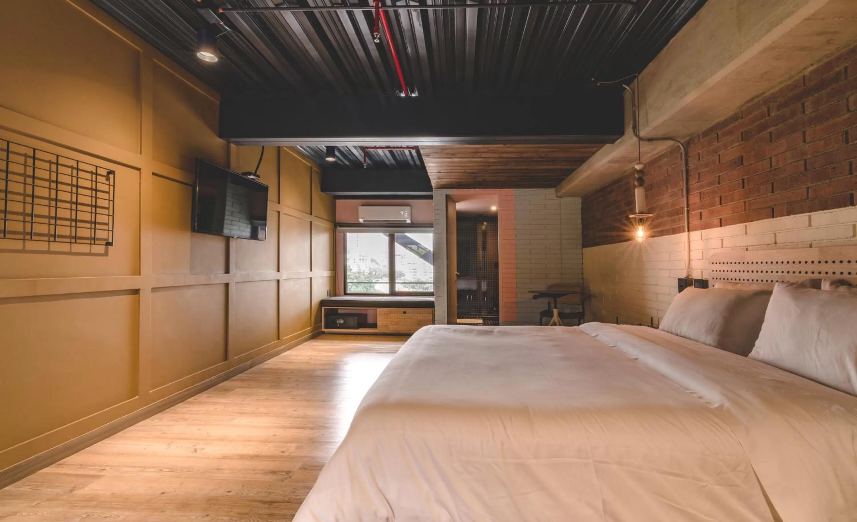 Photo of the whole room, Bed in The Somos Beats Hotel & Rooftop