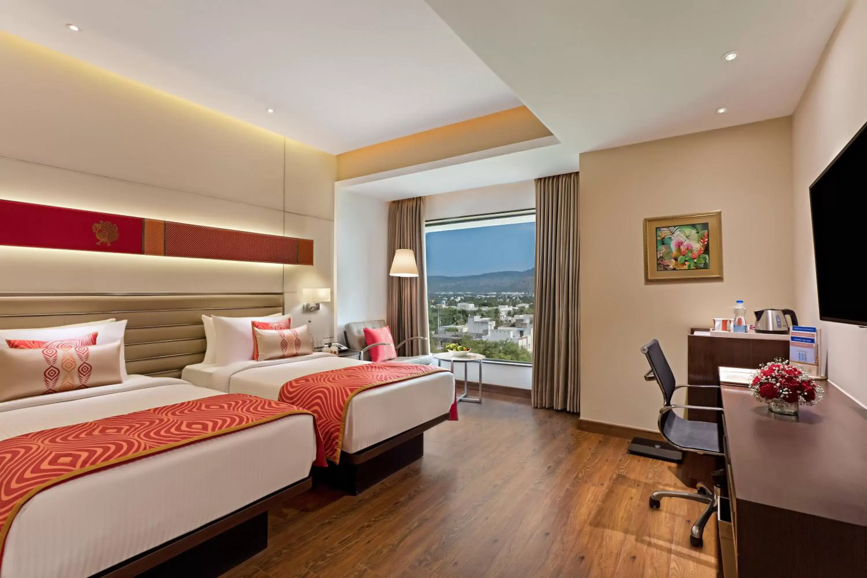 Seating area, Bed in Fortune Park, Vellore - Member ITC Hotels' Group Seating area, Bed in Fortune Park, Vellore - Member ITC Hotels' Group
