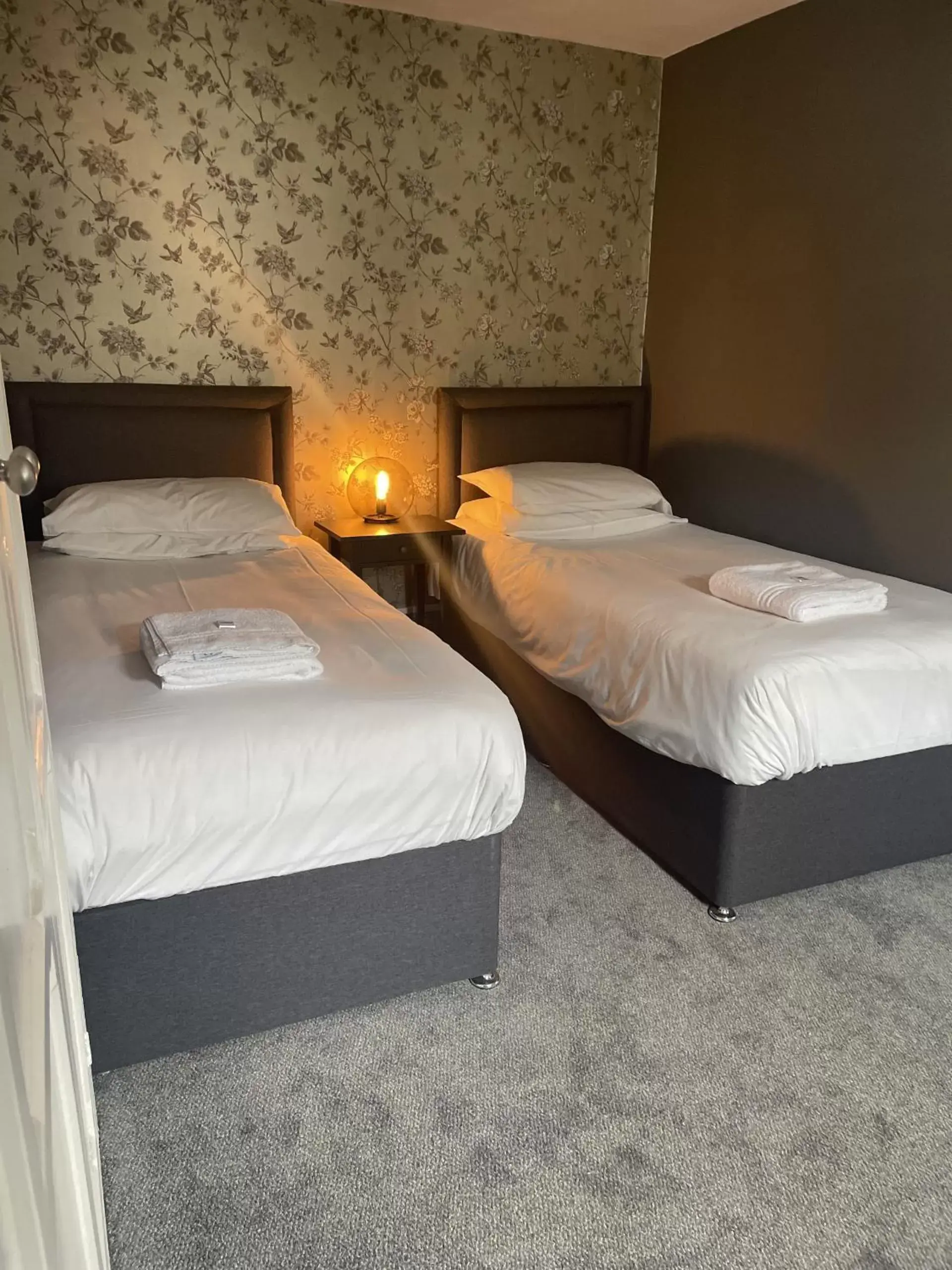Twin Room with Shower in The Fountain Inn & Riverside Restaurant