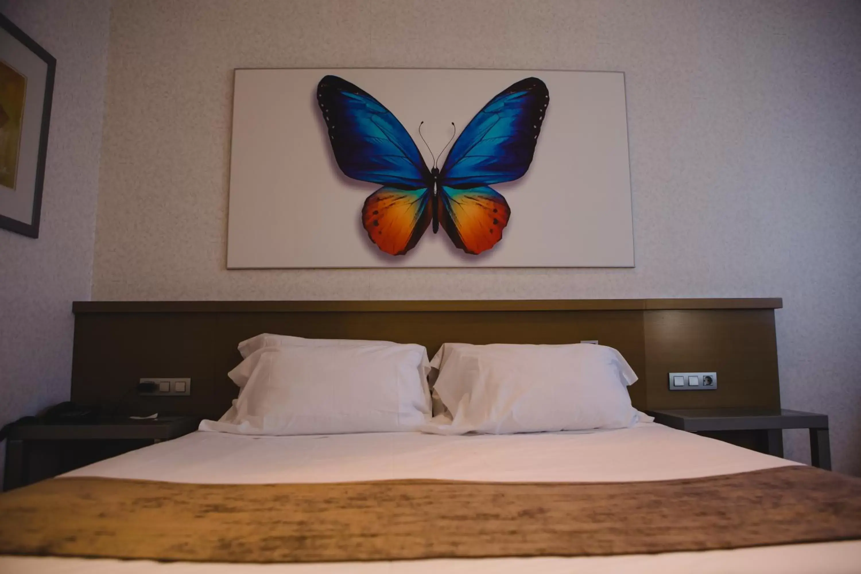 Bed in Hotel Mas Camarena Bed in Hotel Mas Camarena