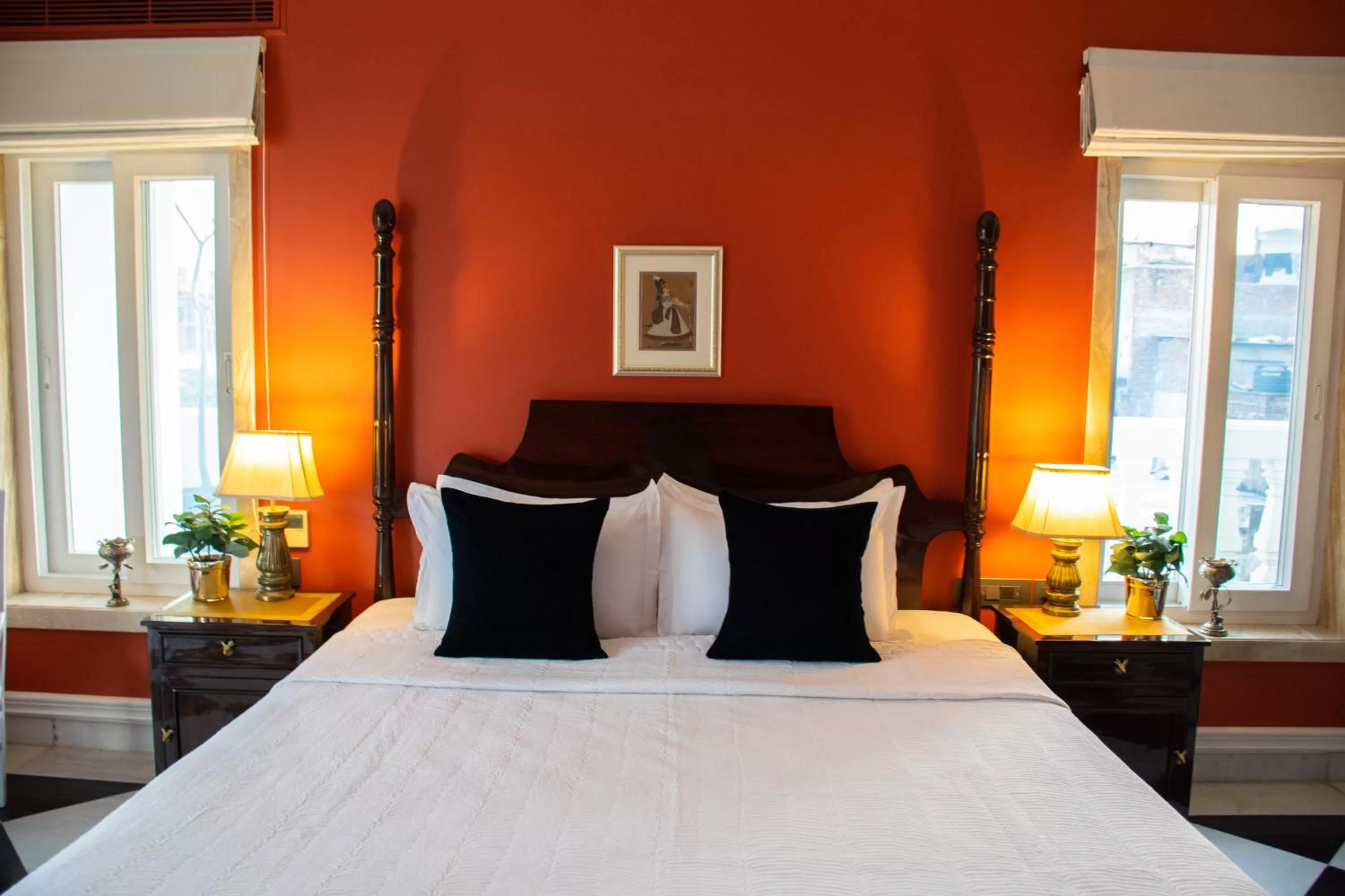 Bed in Dileep Kothi - A Royal Boutique Luxury Suites in Jaipur