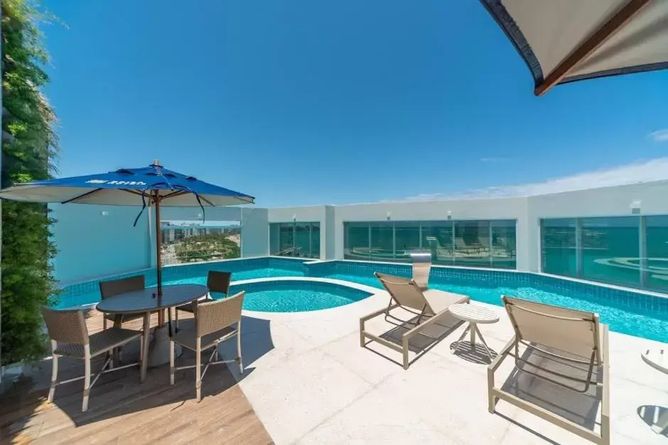 Balcony/Terrace, Swimming Pool in Hotel Brisa Praia