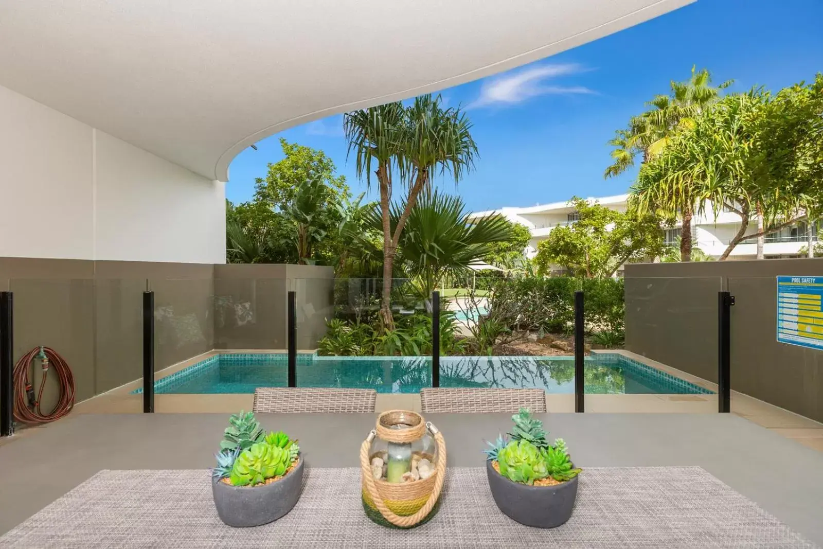 Patio, Swimming Pool in Cotton Beach Resort - Tweed Coast Holidays ®