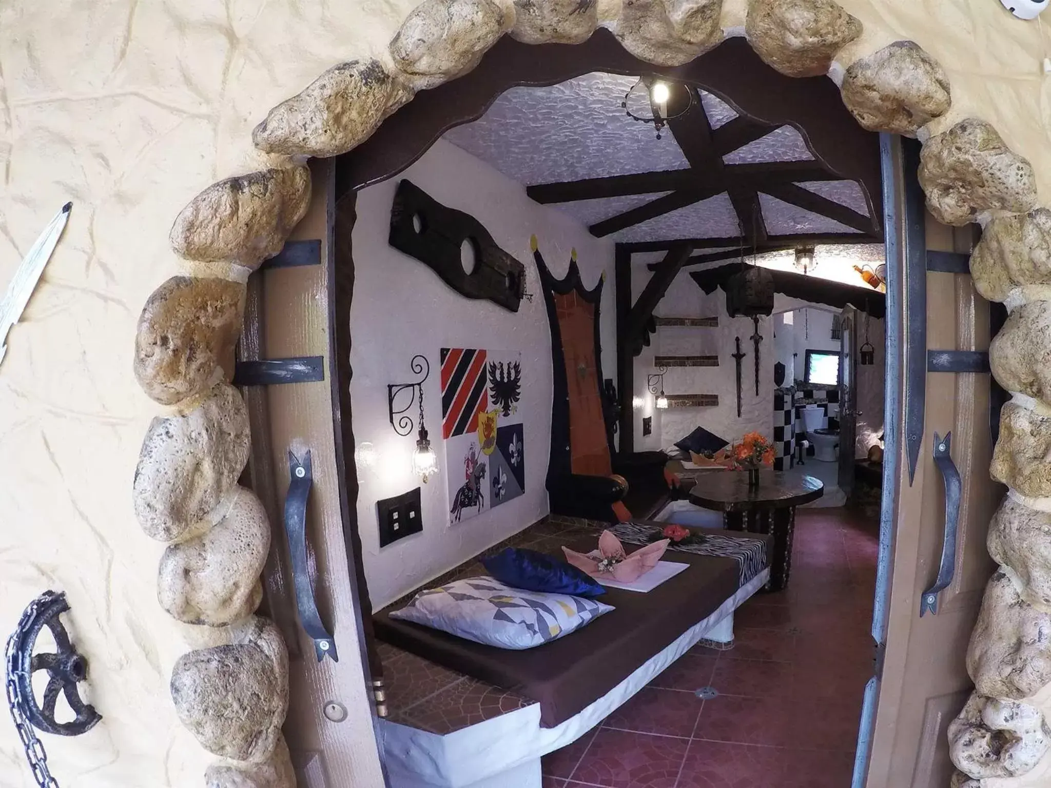 Patio, Bed in Takatuka Beach Resort Patio, Bed in Takatuka Beach Resort