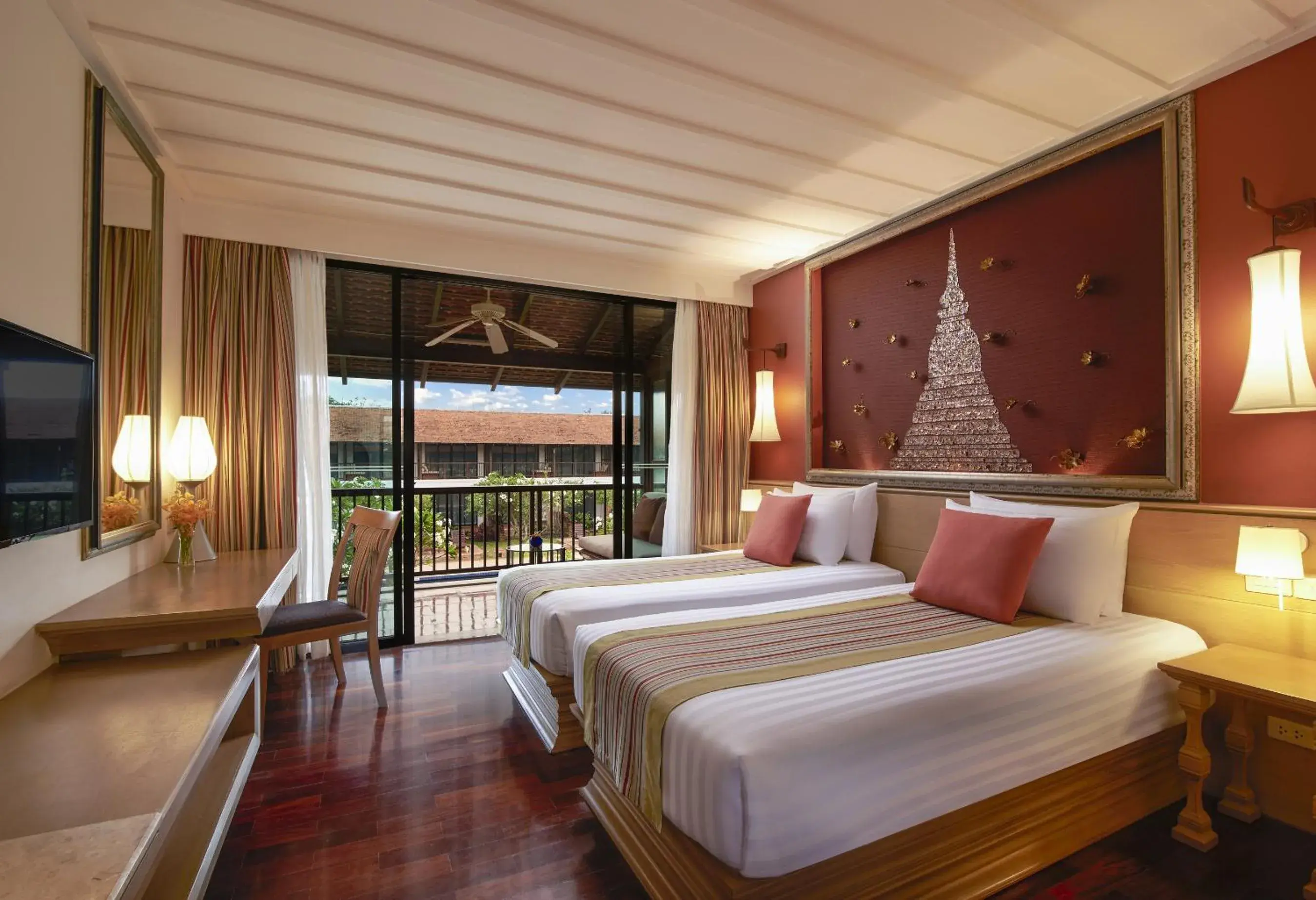 Bed in Sukhothai Heritage Resort - SHA PLUS