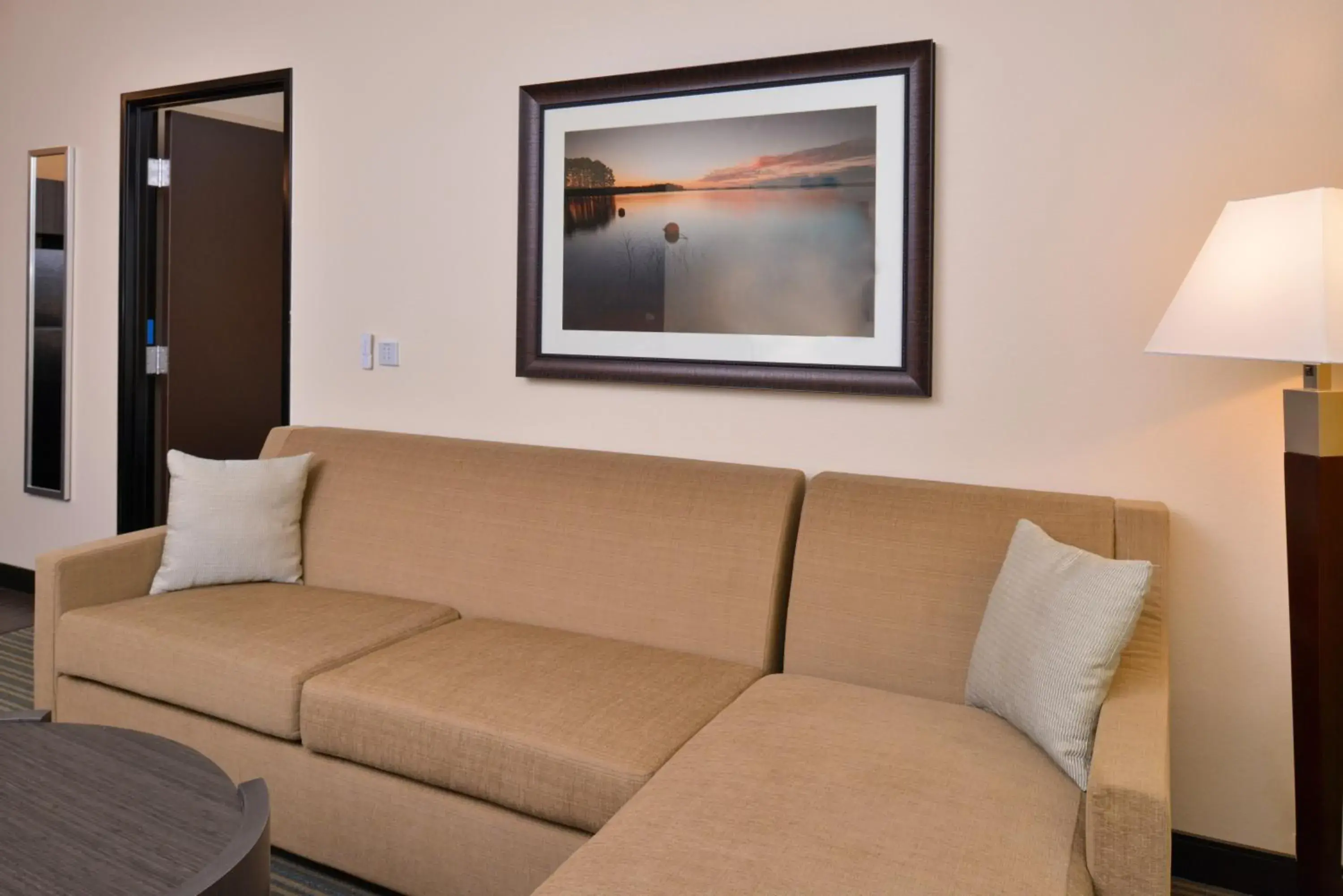 Bedroom, Seating Area in Candlewood Suites - Austin Airport, an IHG Hotel