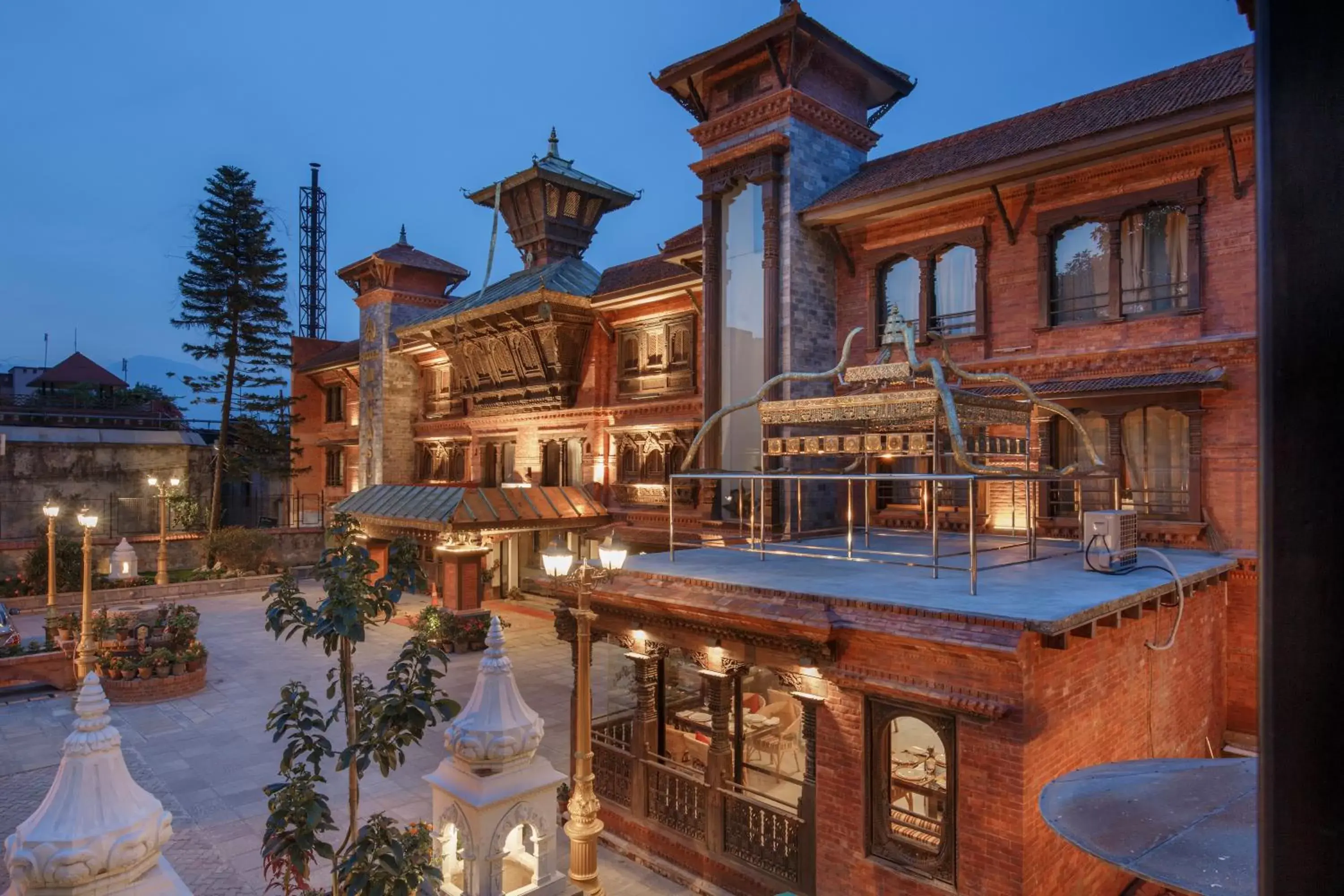 Property building, Winter in Hotel Manaslu