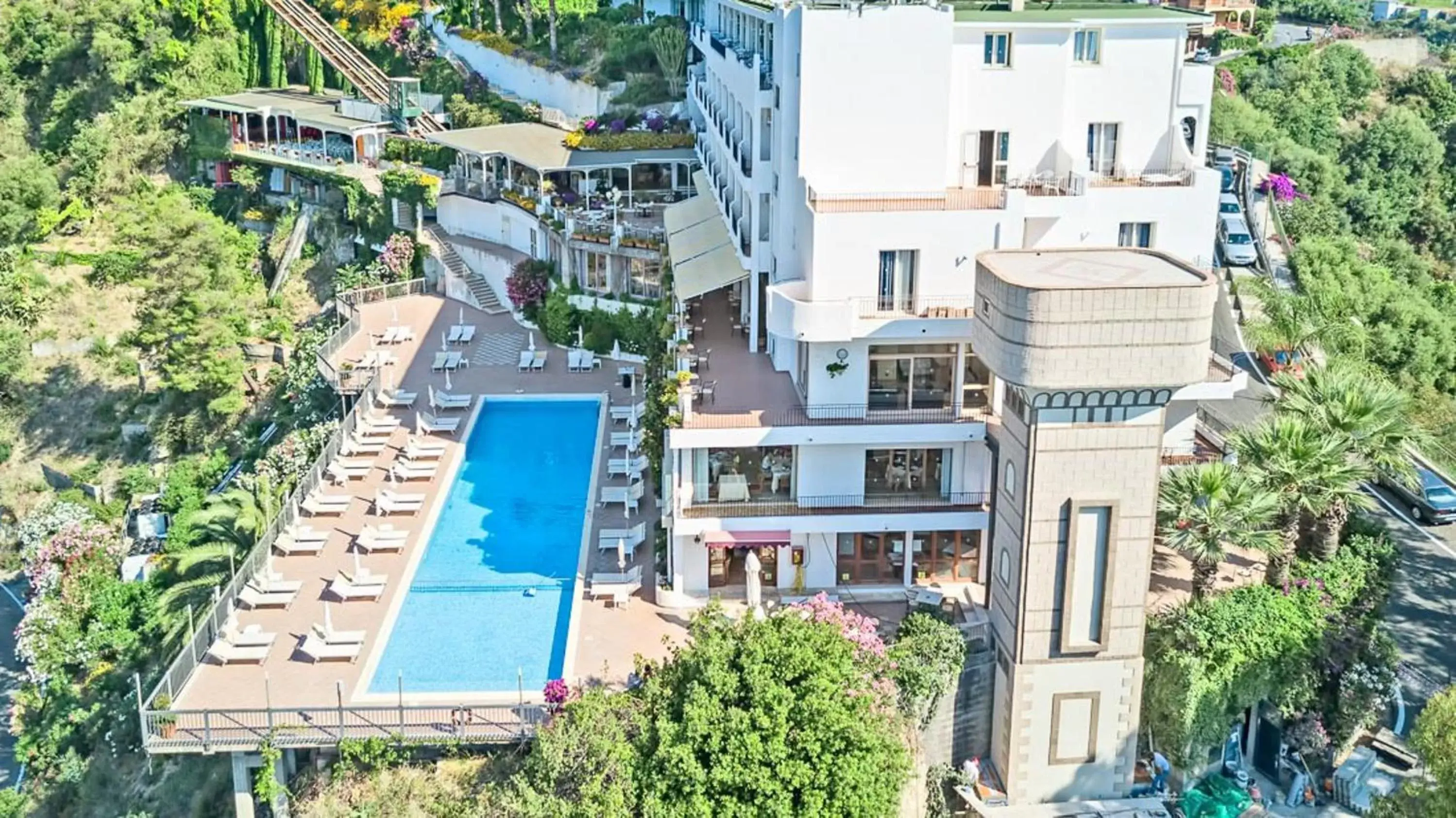 Bird's eye view, Pool View in Hotel Antares