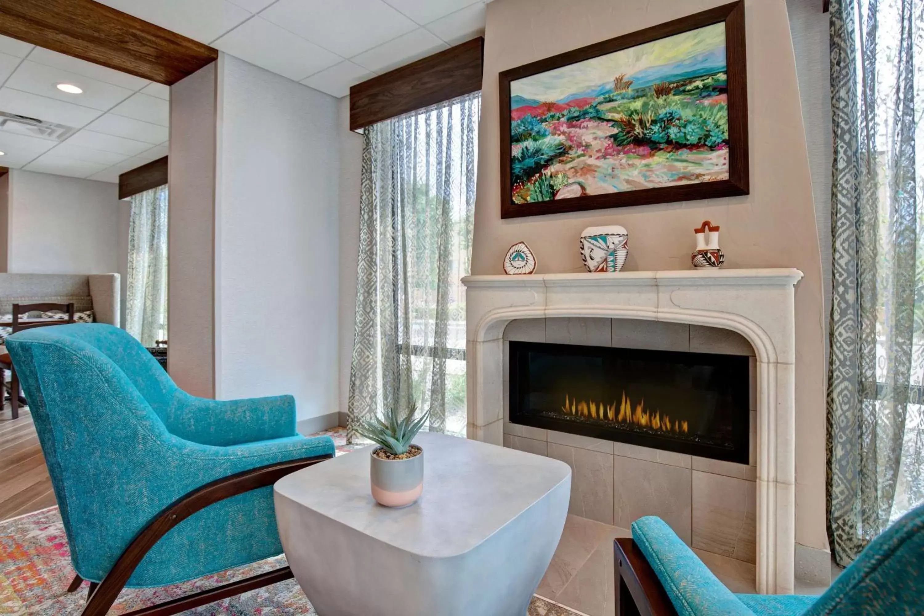 Lobby or reception, Seating Area in Hampton Inn Santa Fe South, NM