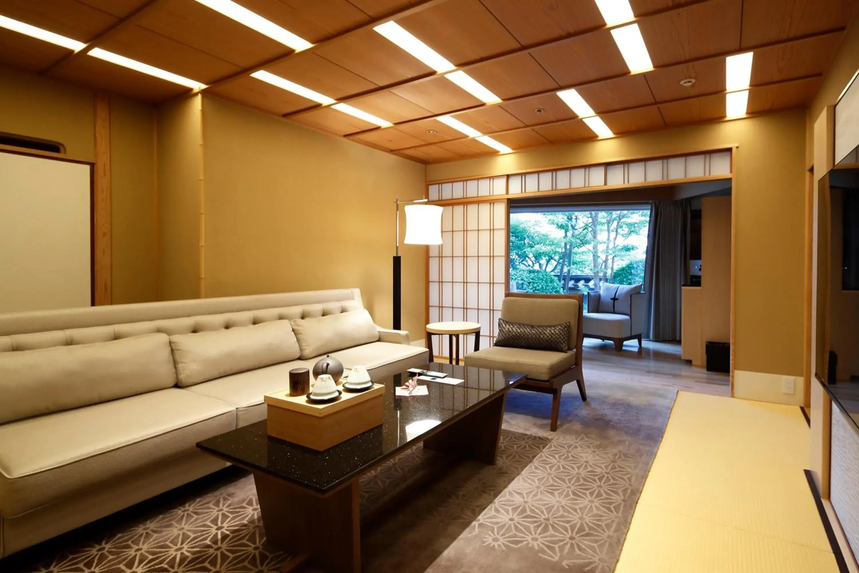 Photo of the whole room, Seating Area in Hotel Gajoen Tokyo