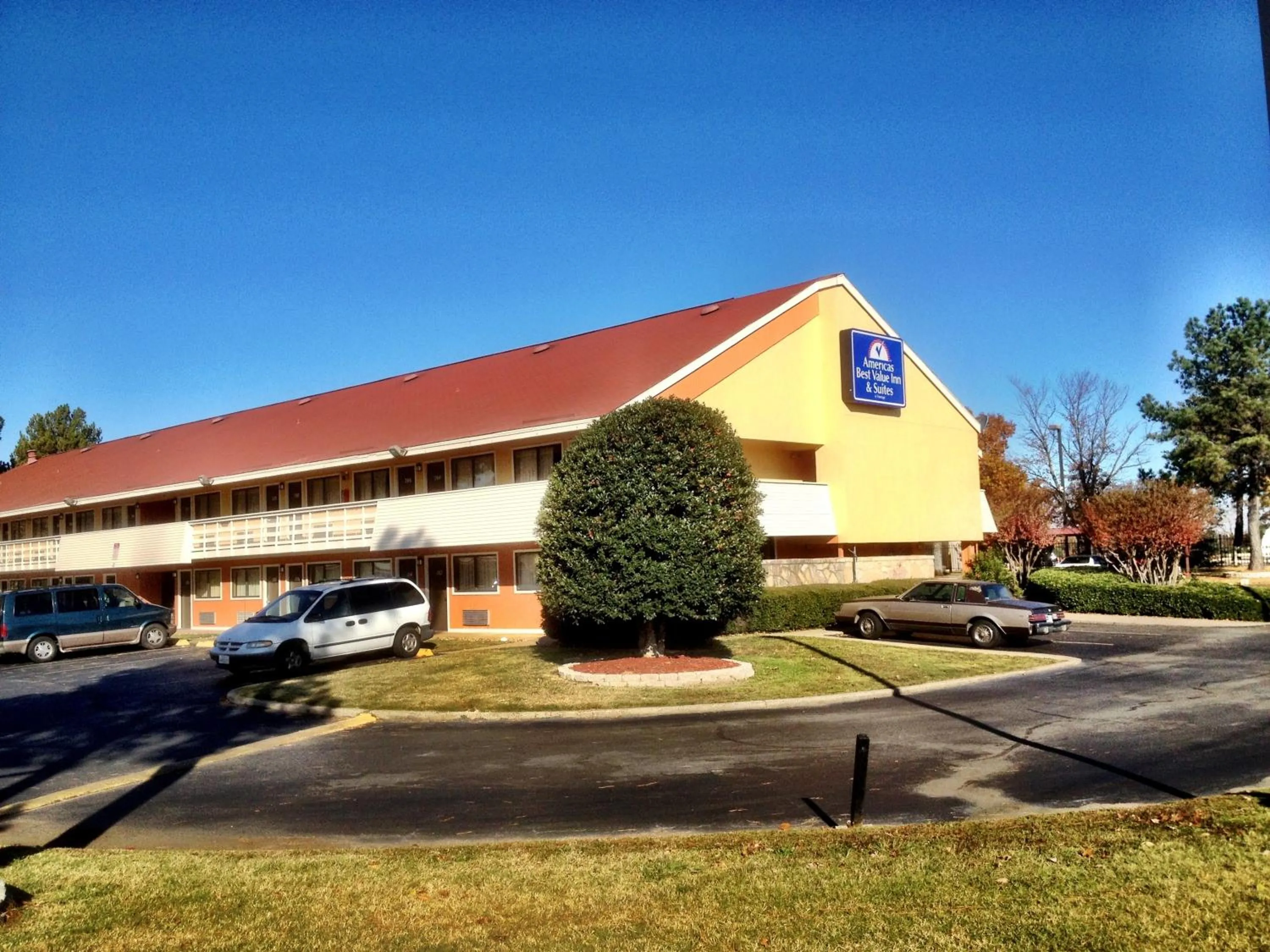 Property building in Americas Best Value Inn and Suites Little Rock
