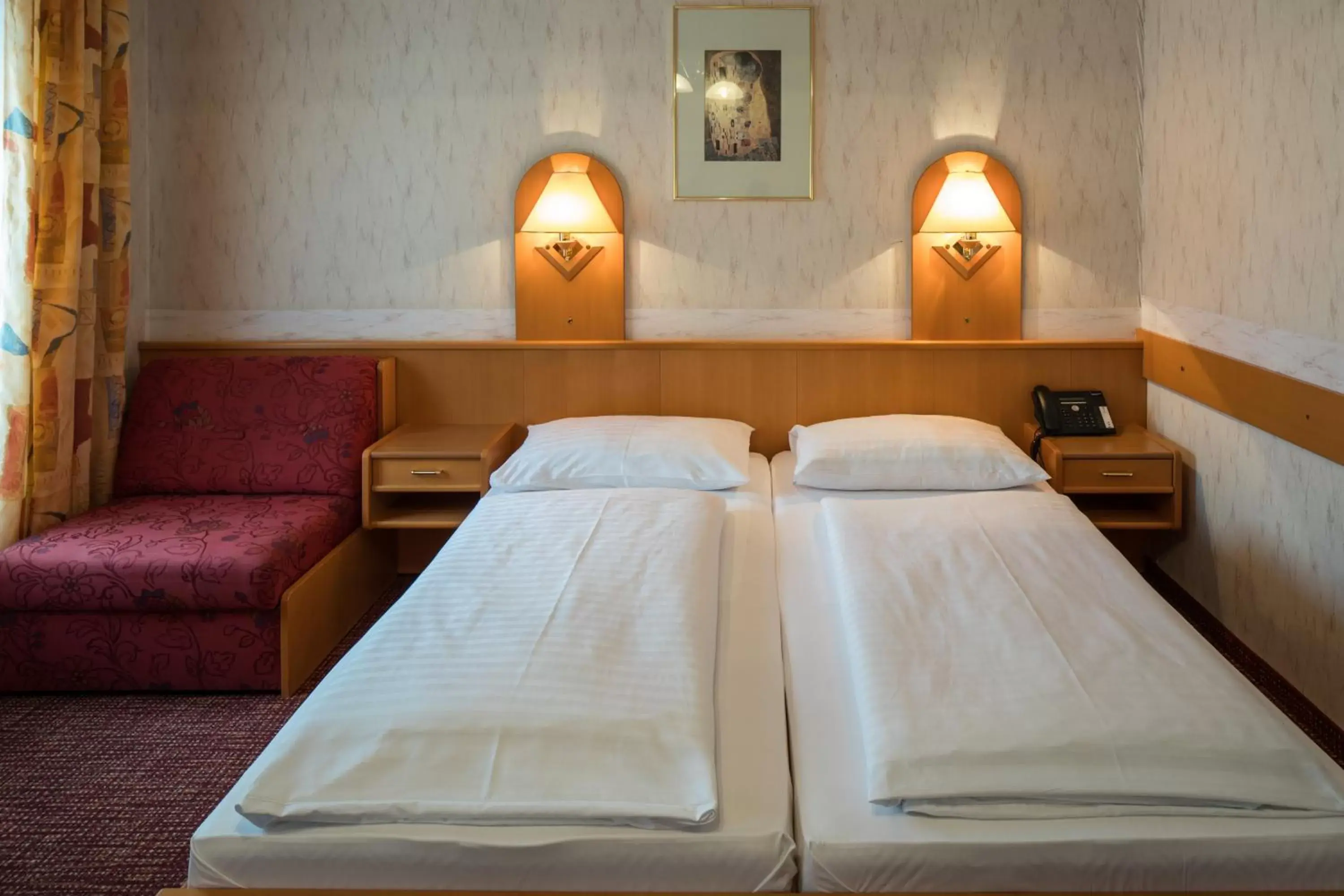 Bed in Hotel Admiral