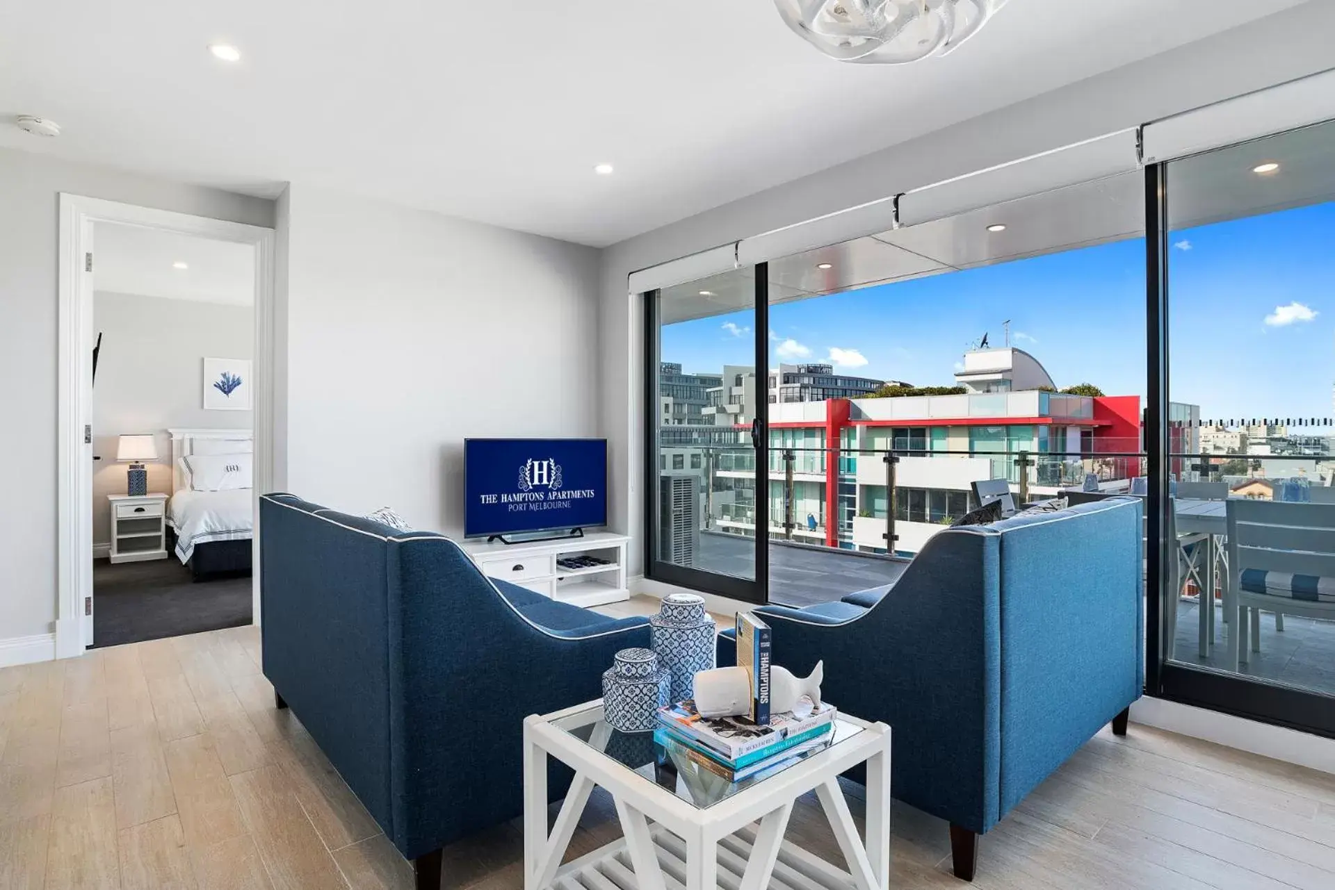 Living room in The Hamptons Apartments - Port Melbourne