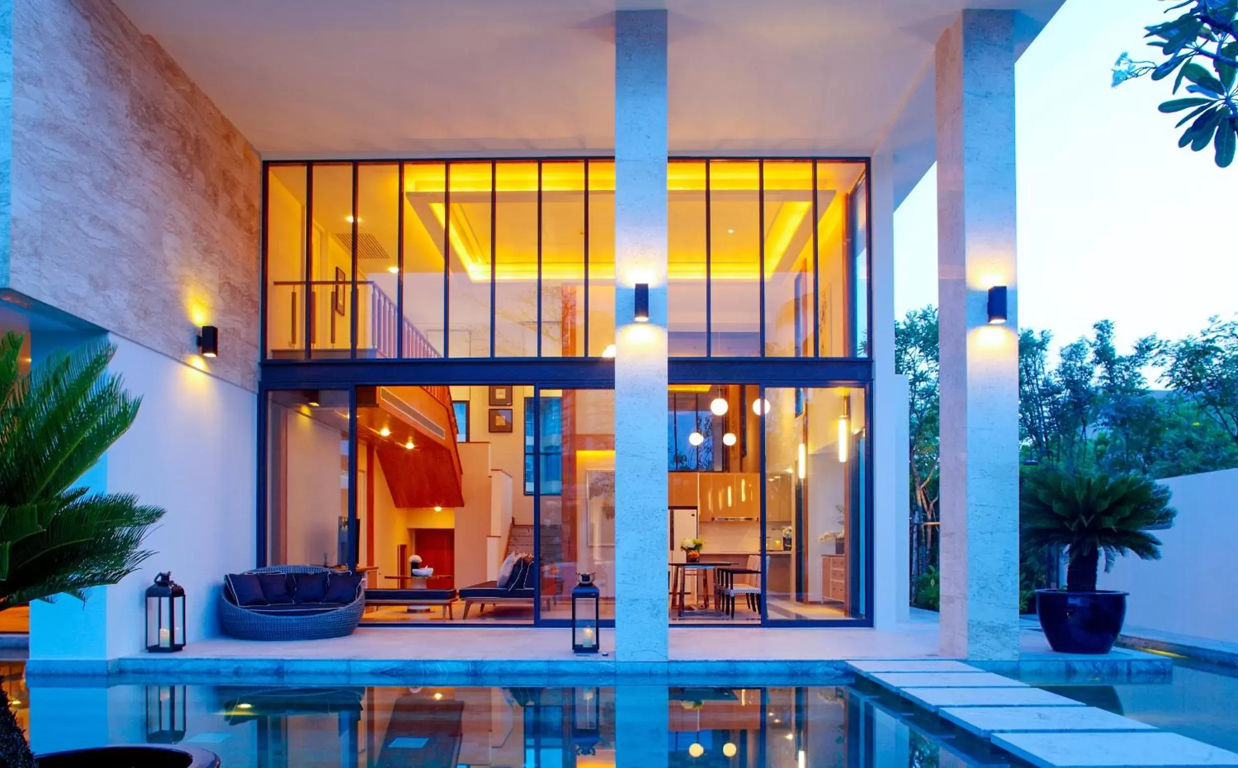 Living room, Swimming Pool in Baba Beach Club Hua Hin Luxury Pool Villa by Sri panwa