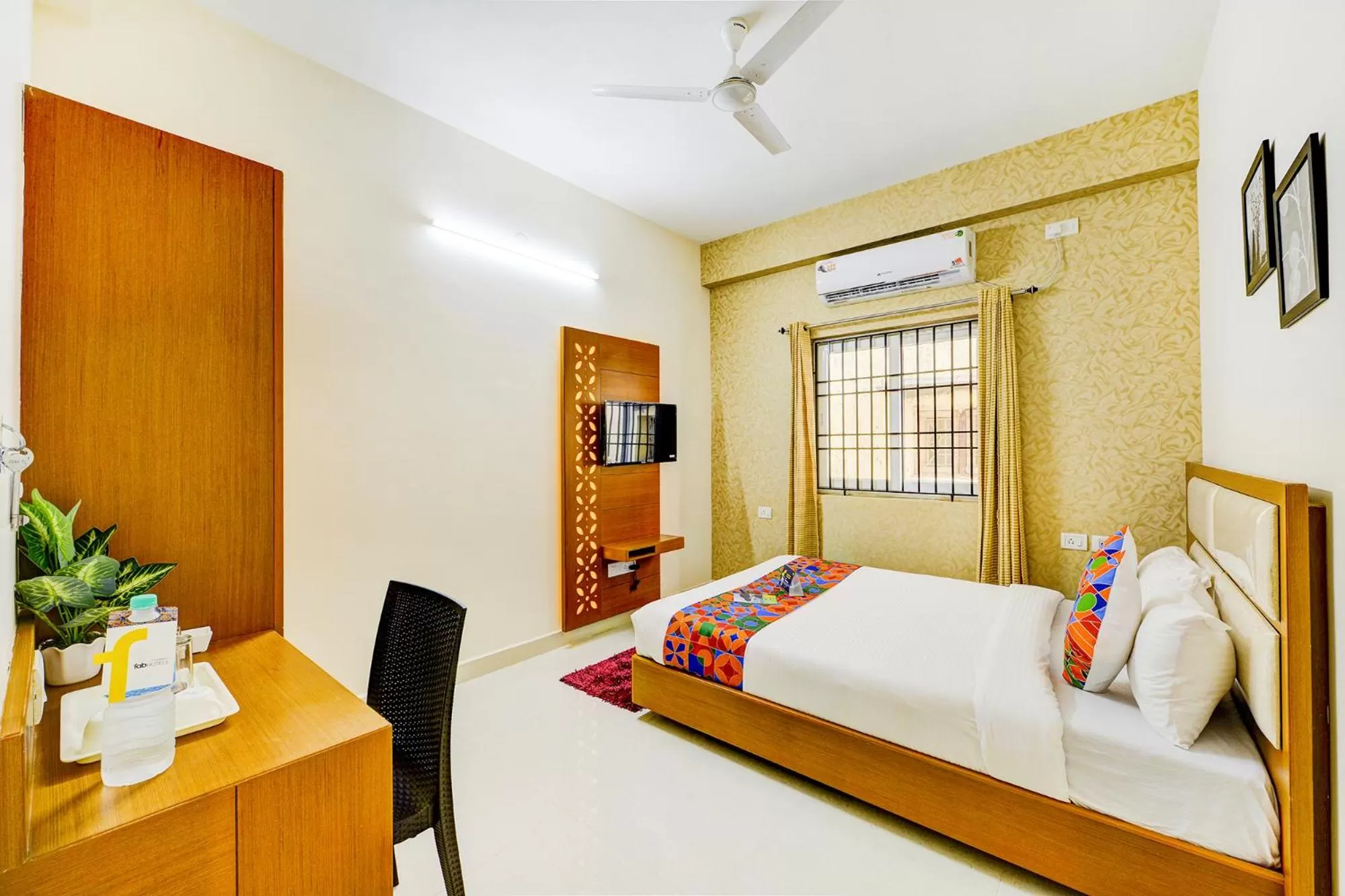 Bedroom, Bed in FabHotel Sky Bay Residency - Near Kodambakkam Railway Station