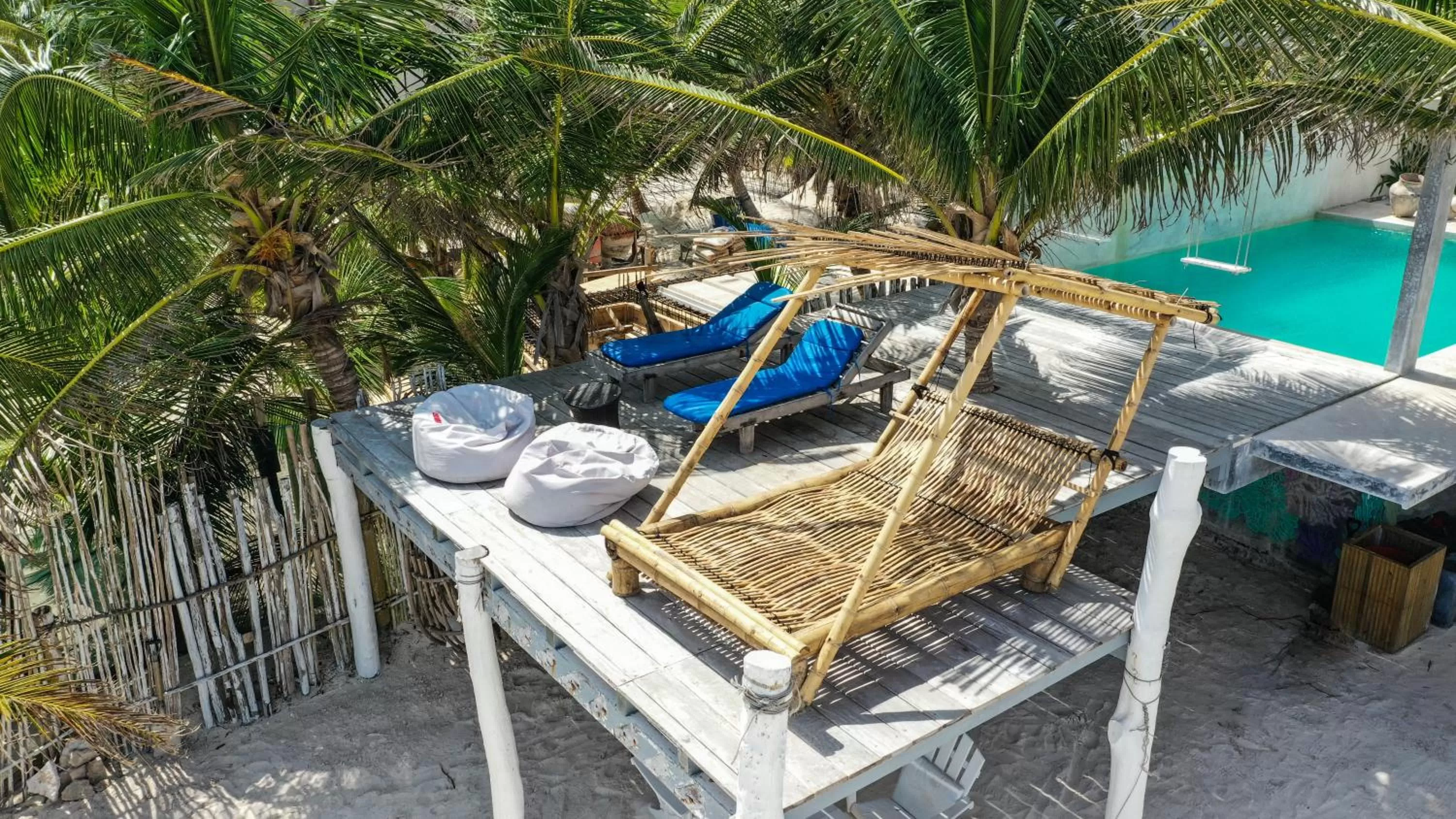 Patio in Posada Lamar Tulum Beach Front and Pool