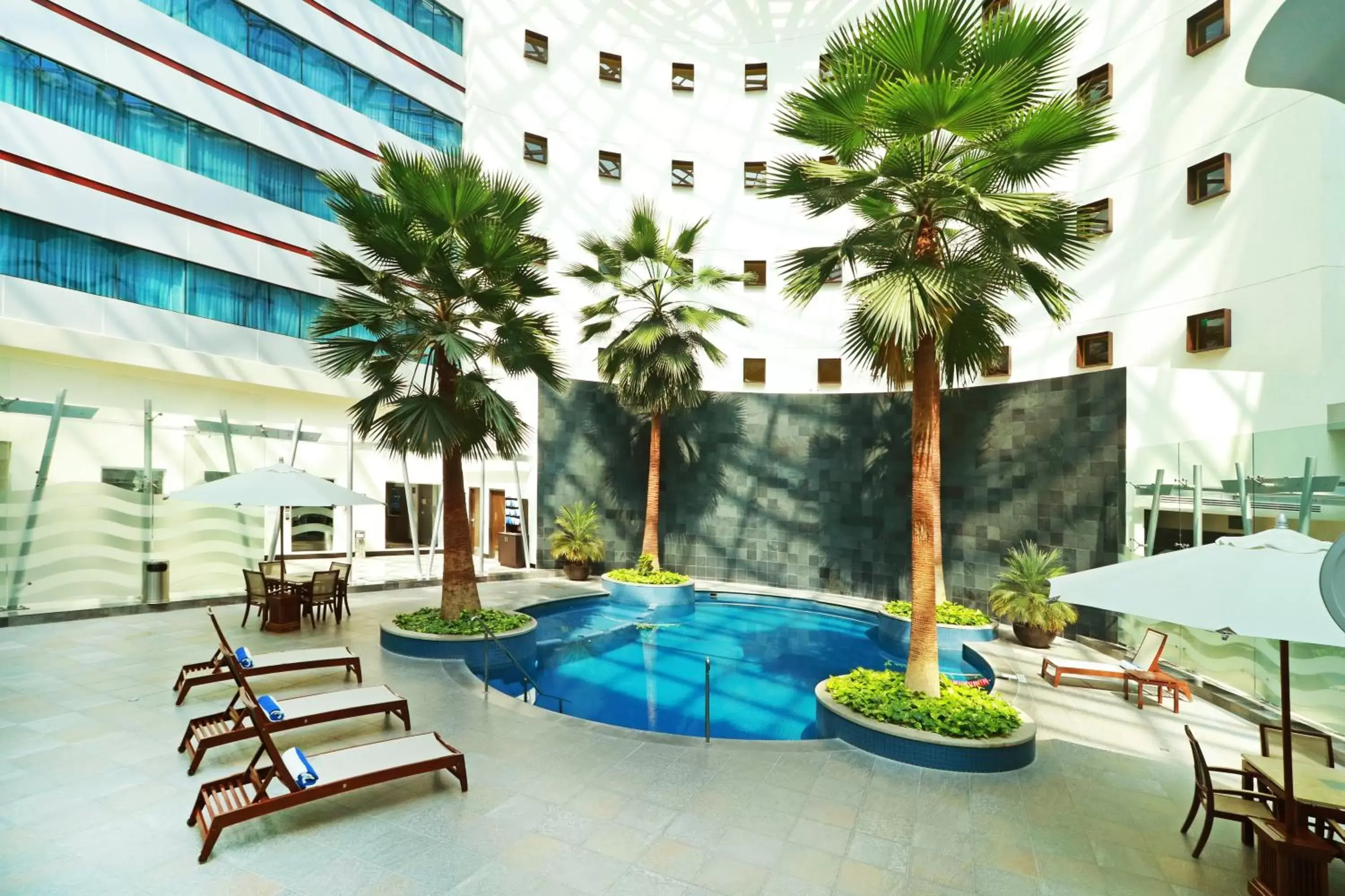 Swimming pool, Patio/Outdoor Area in Crowne Plaza Leon, an IHG Hotel