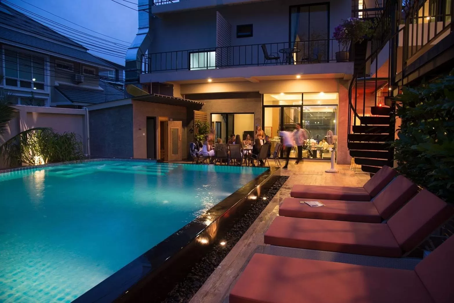 Swimming pool in V20 Boutique Jacuzzi Hotel