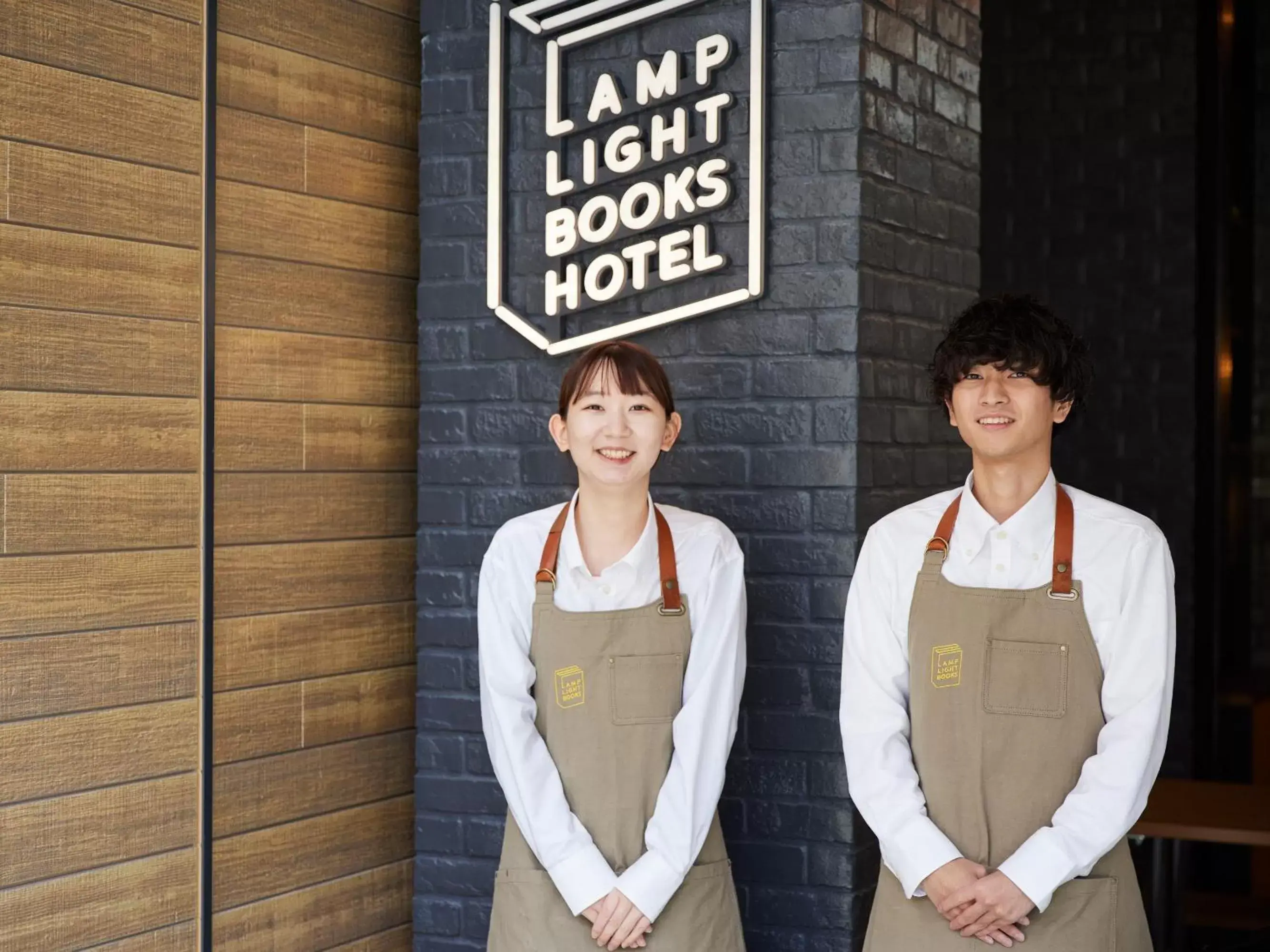 Staff in LAMP LIGHT BOOKS HOTEL fukuoka