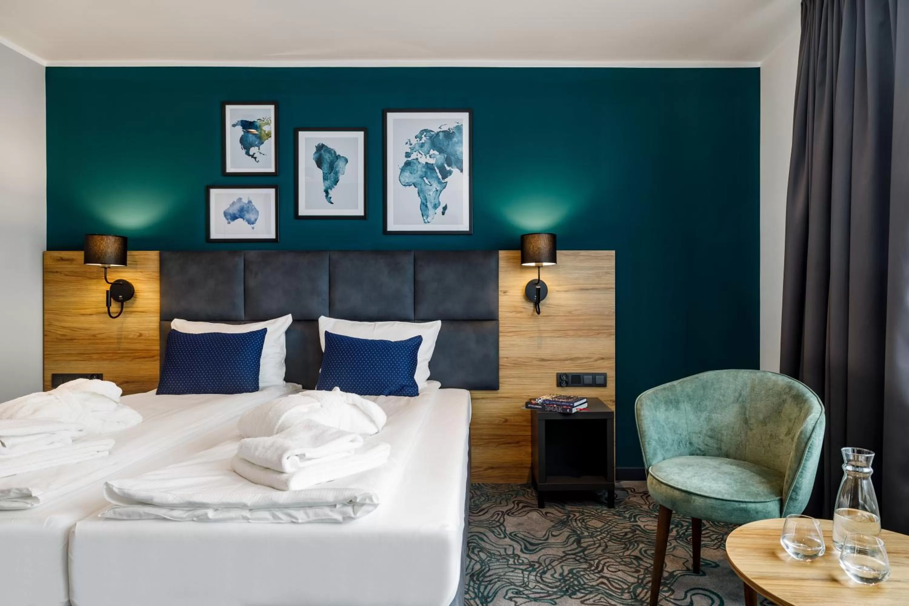 Bed in Hotel Kyriad Stargard