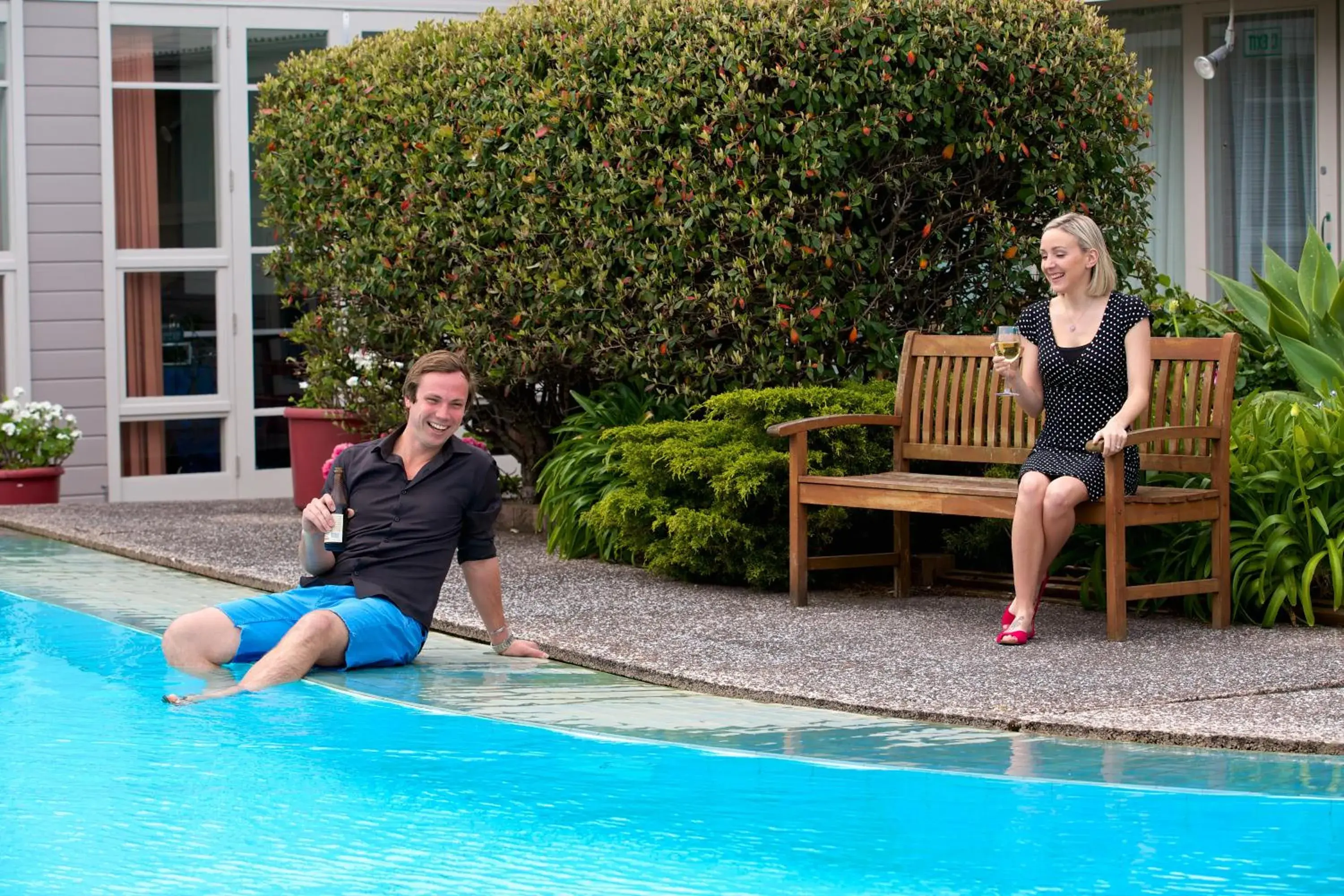 Swimming pool, Guests in Brentwood Hotel