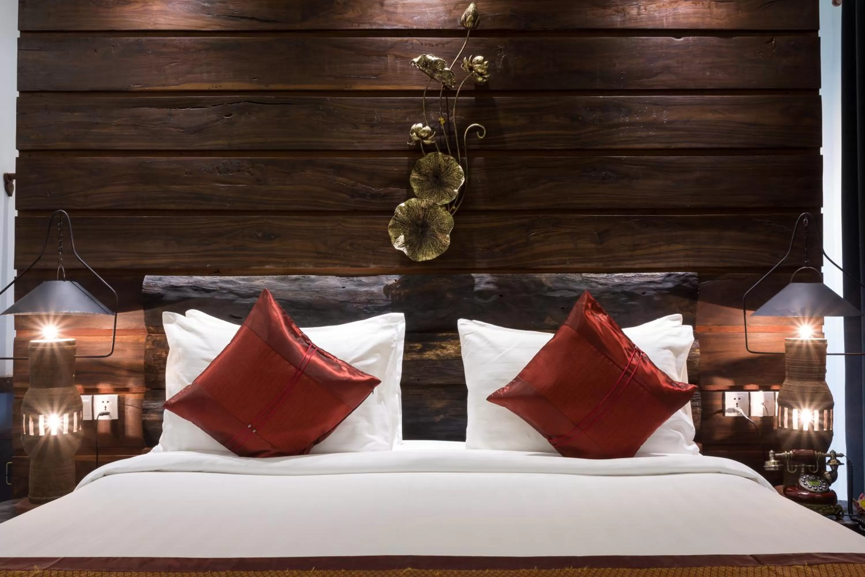 Bed in Java Wooden Villa & Residence