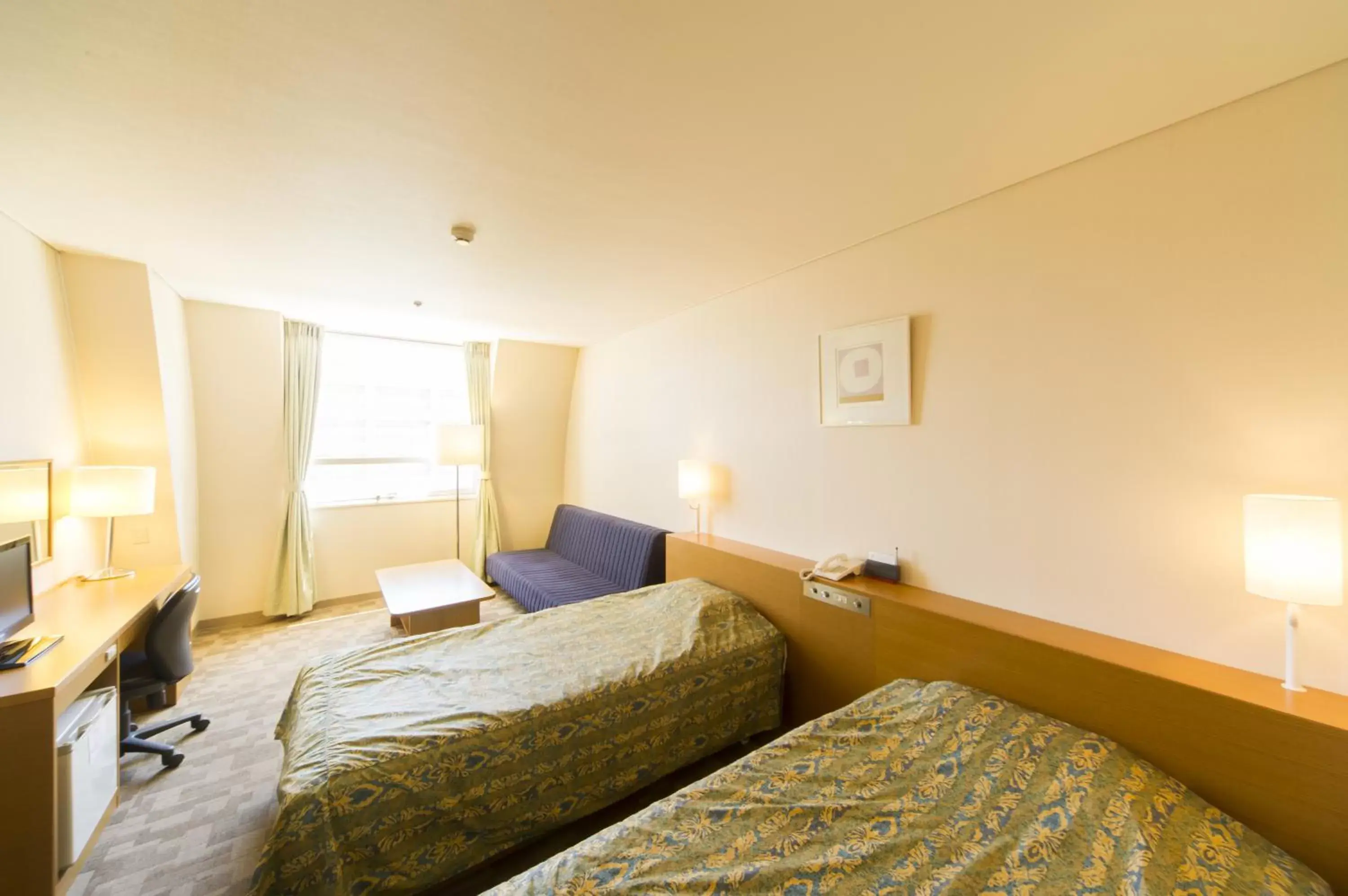 Photo of the whole room, Bed in Hotel Hiroshima Sunplaza
