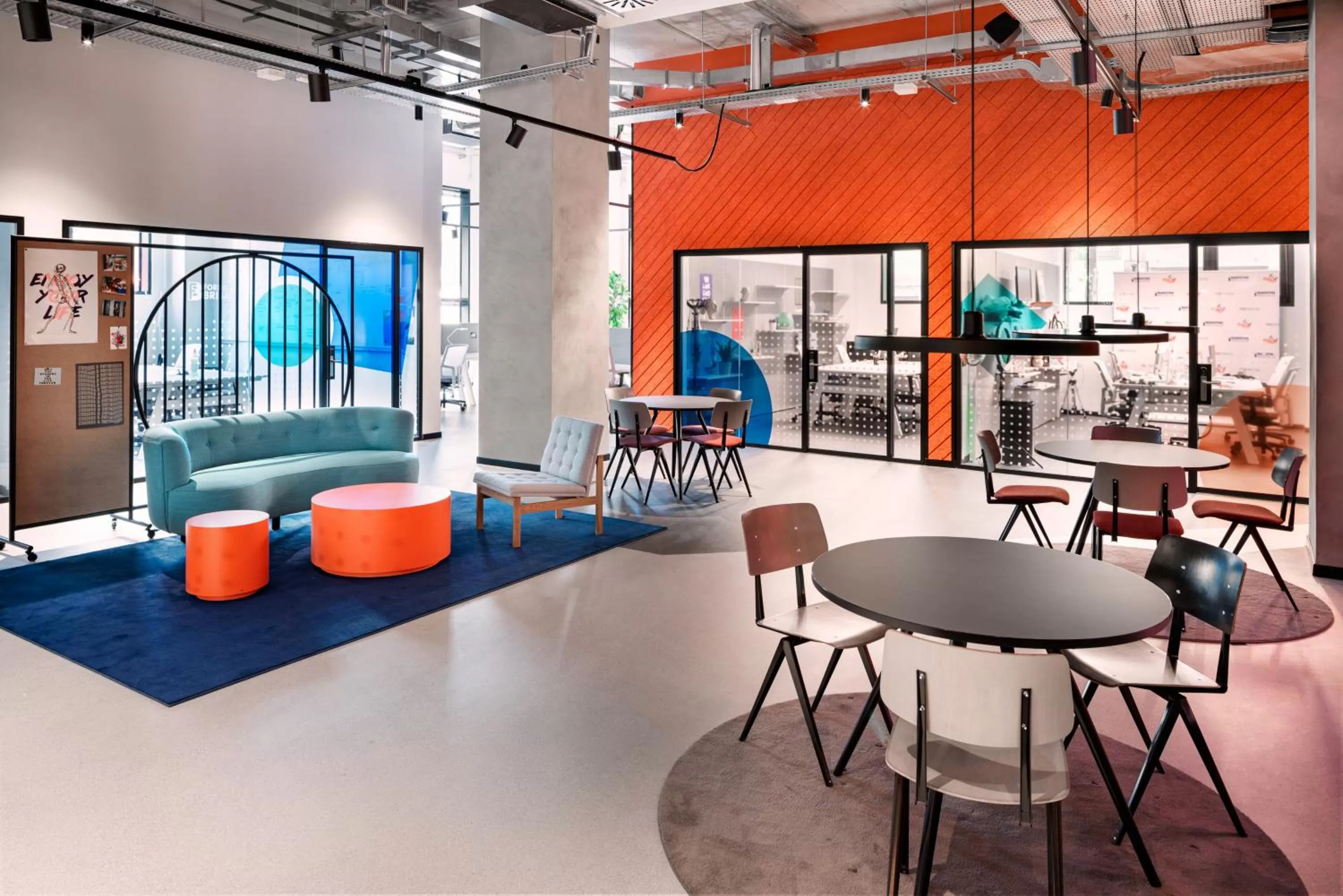 Seating area in The Social Hub Bologna