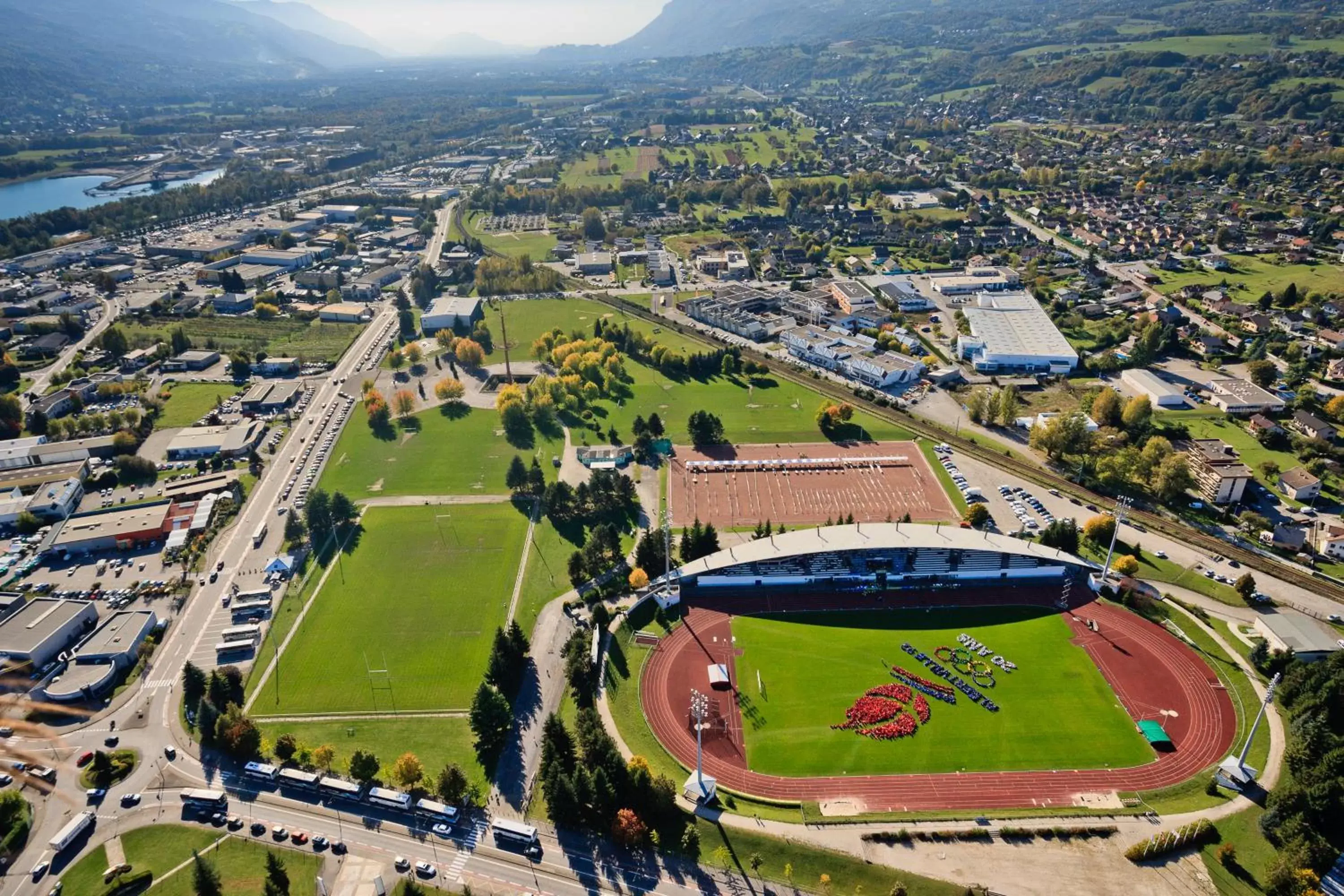 Nearby landmark, Bird's-eye View in Fasthotel Albertville