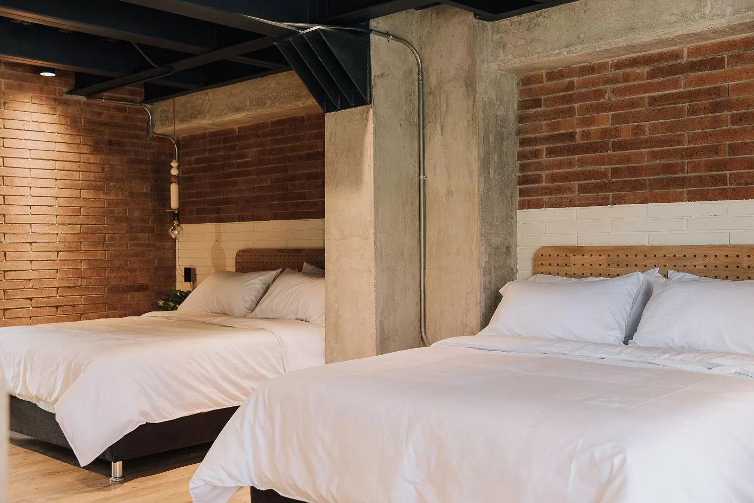 Bed in The Somos Beats Hotel & Rooftop