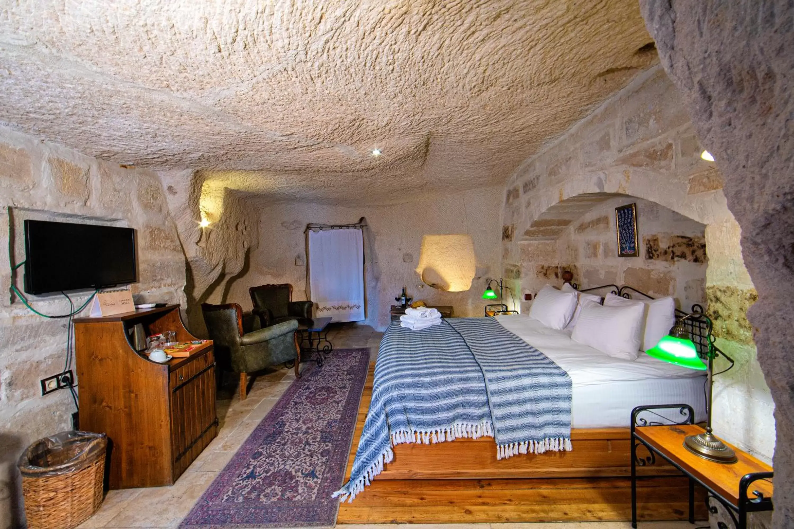 Bed in Aza Cave Cappadocia