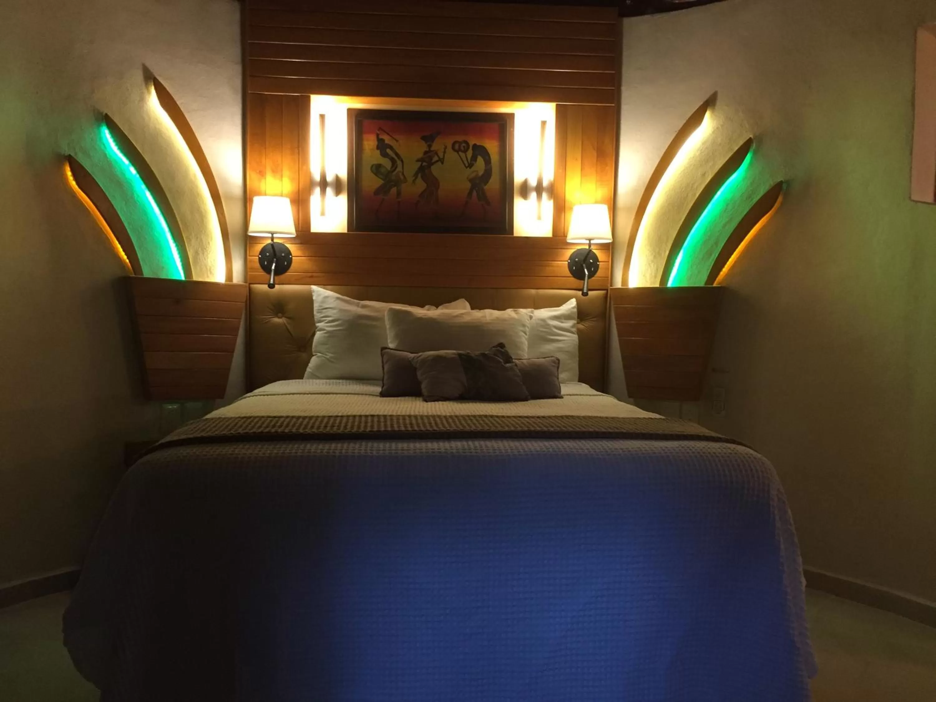 Bed in Cocos Cabañas Playa del Carmen Adults Only