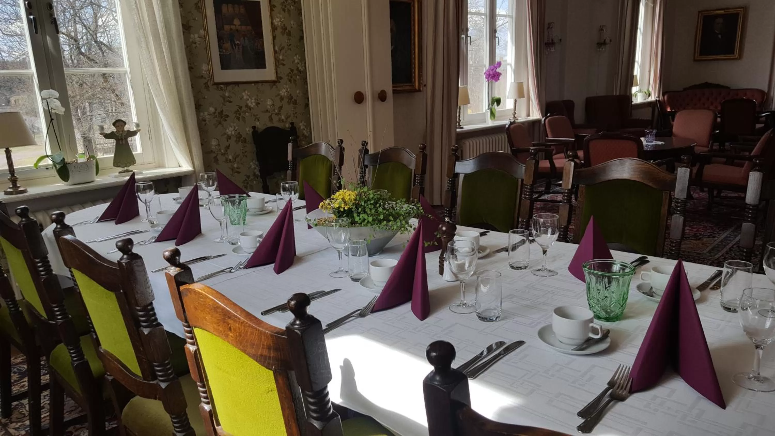 Living room in Långshyttans Brukshotell