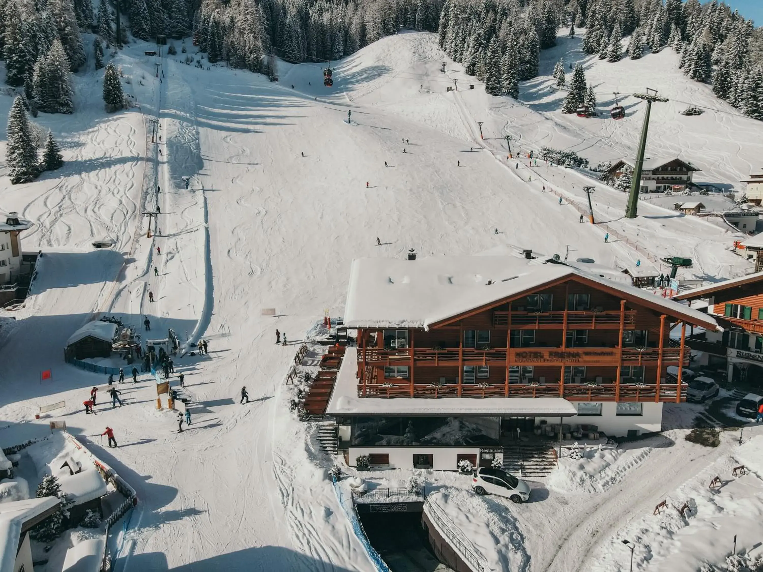 Property building, Winter in Hotel Freina