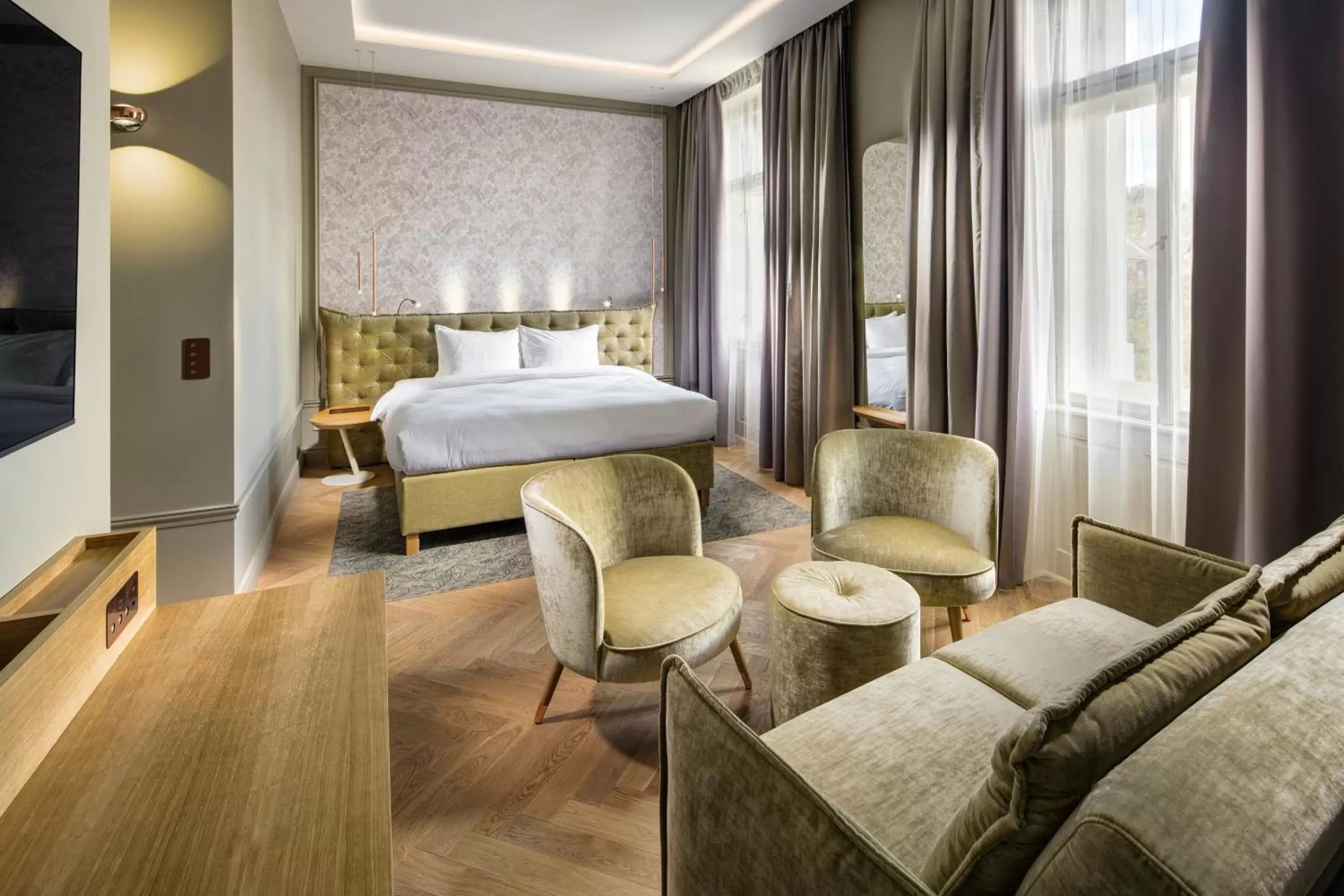 Bed in Mamaison Hotel Riverside Prague