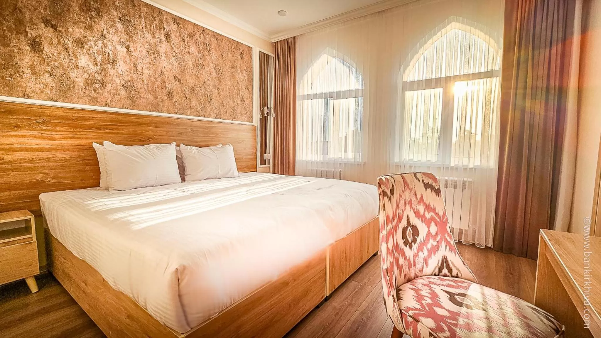 Bed in Hotel Bankir Khiva