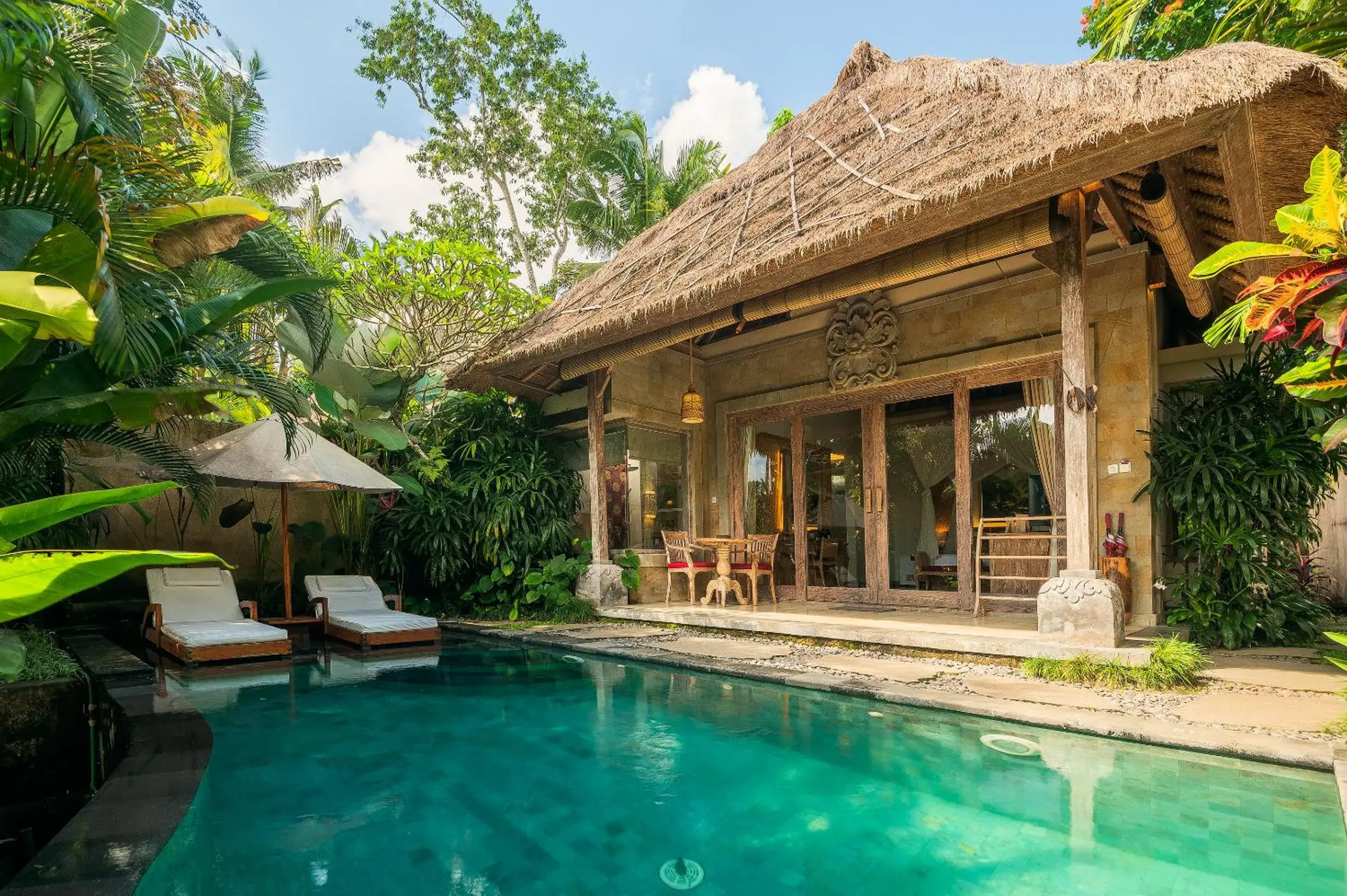 Patio, Swimming Pool in The Udaya Resorts and Spa