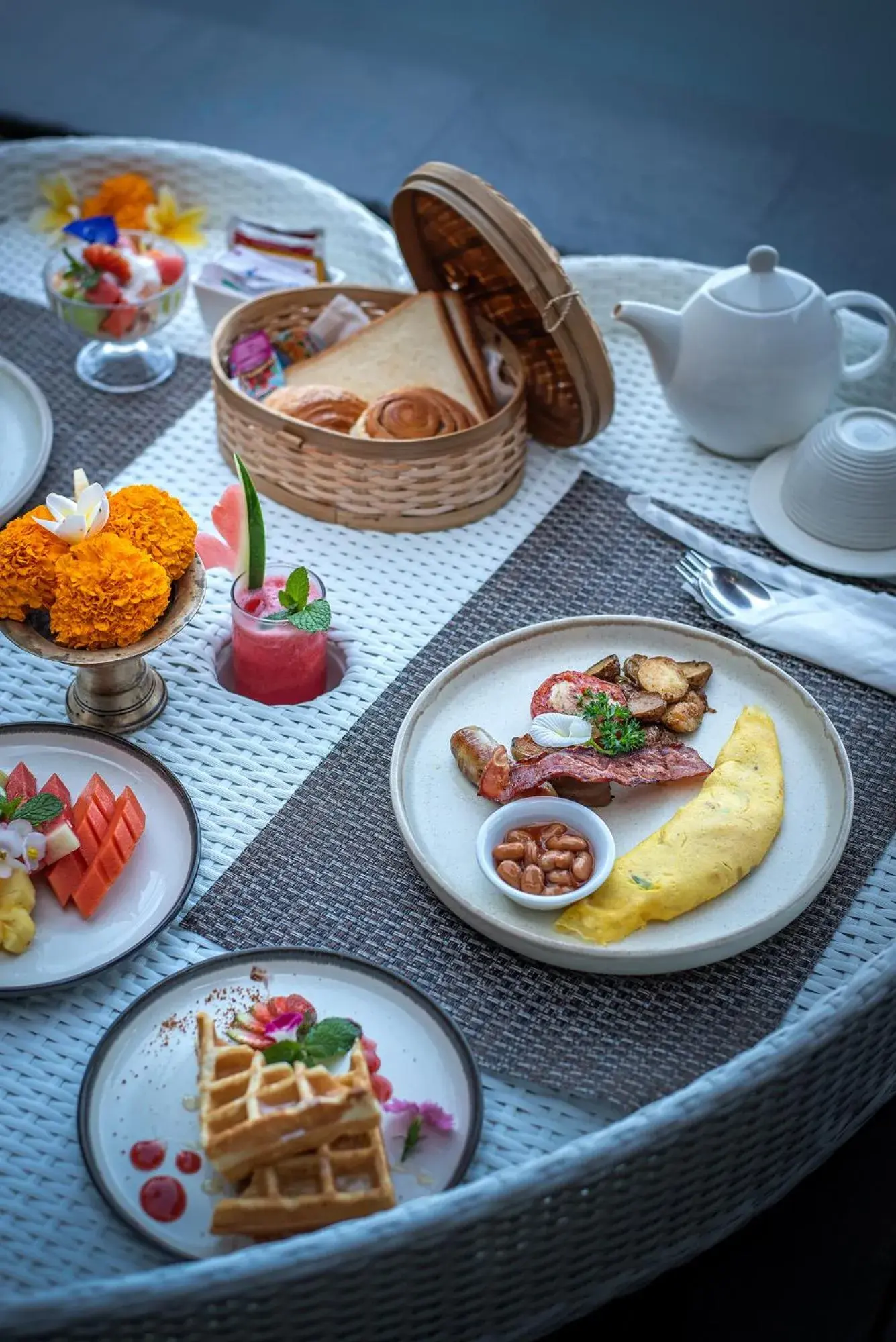 Breakfast in Black Penny Villas Ubud