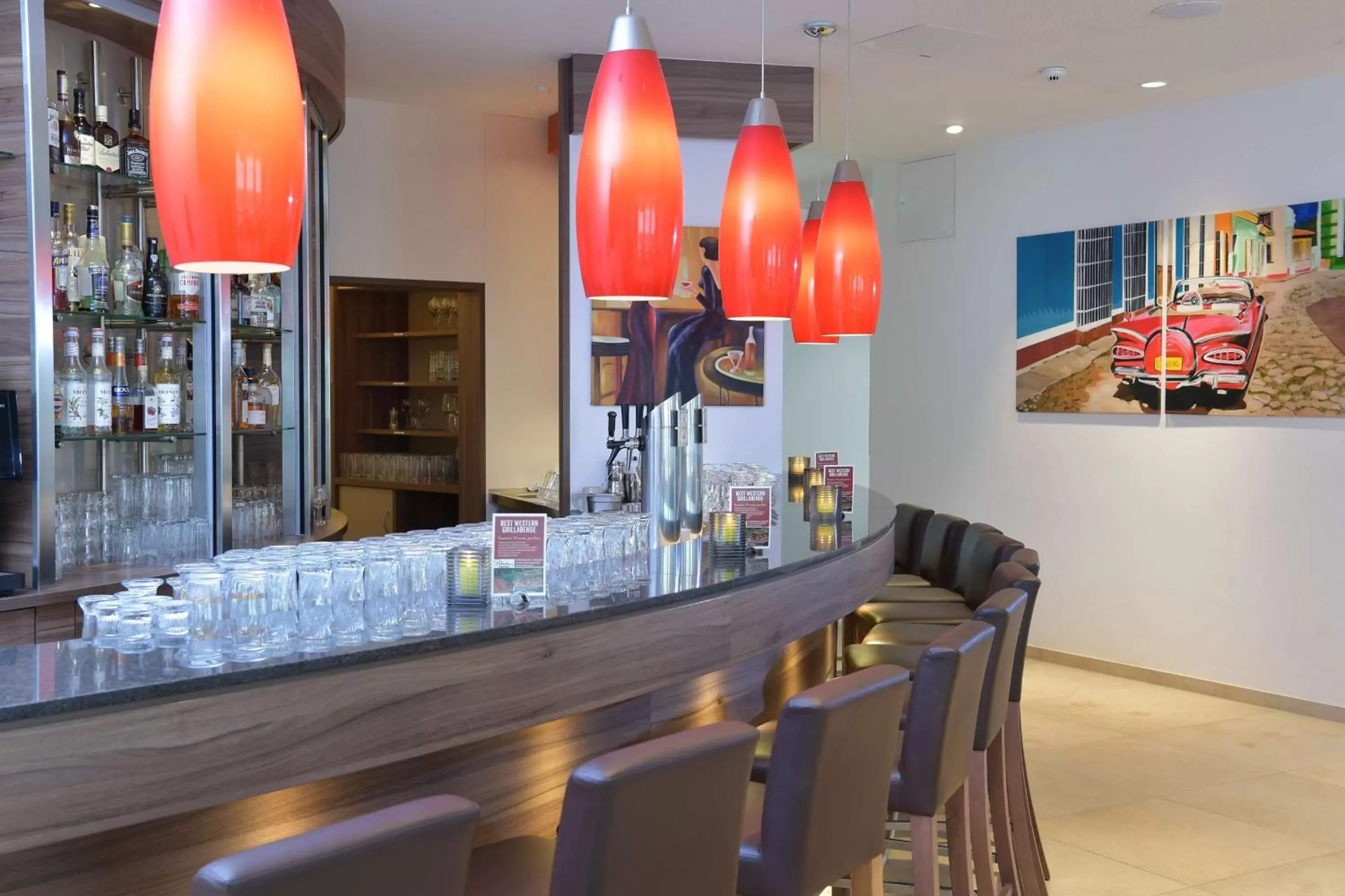 Lounge or bar, Restaurant/Places to Eat in Best Western Queens Hotel Pforzheim-Niefern
