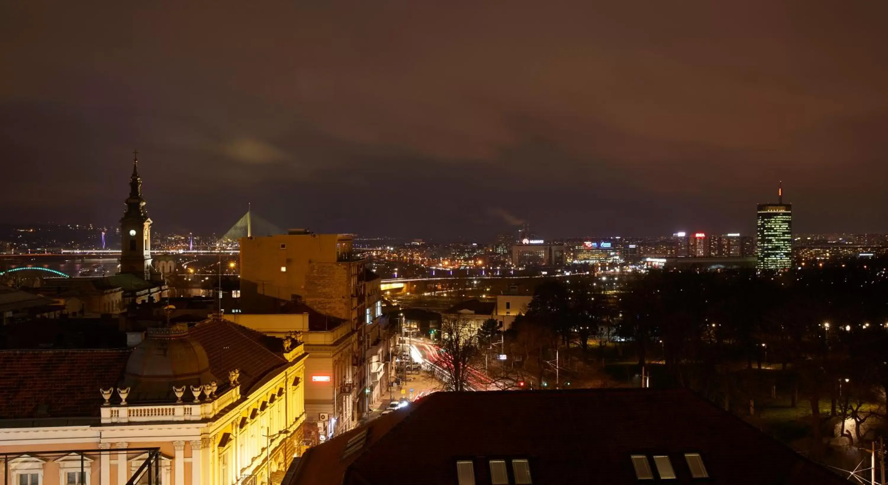 City view in Mama Shelter Belgrade