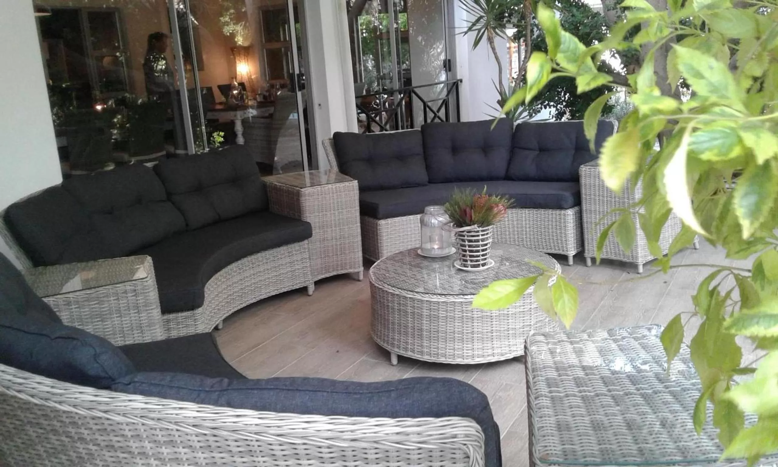 Patio in Out of Africa Town Lodge