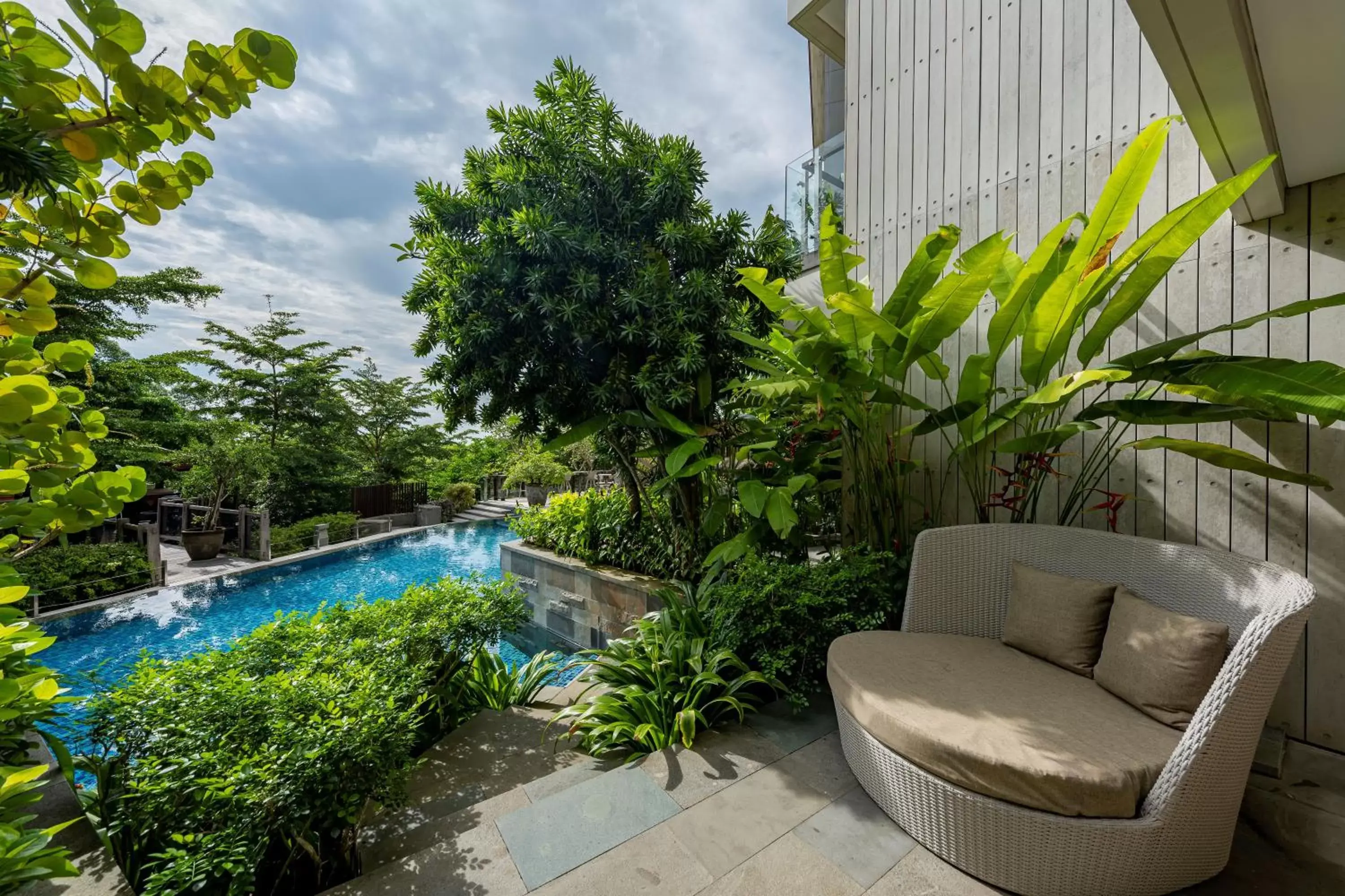 Balcony/Terrace, Swimming Pool in RIMBA by AYANA Bali